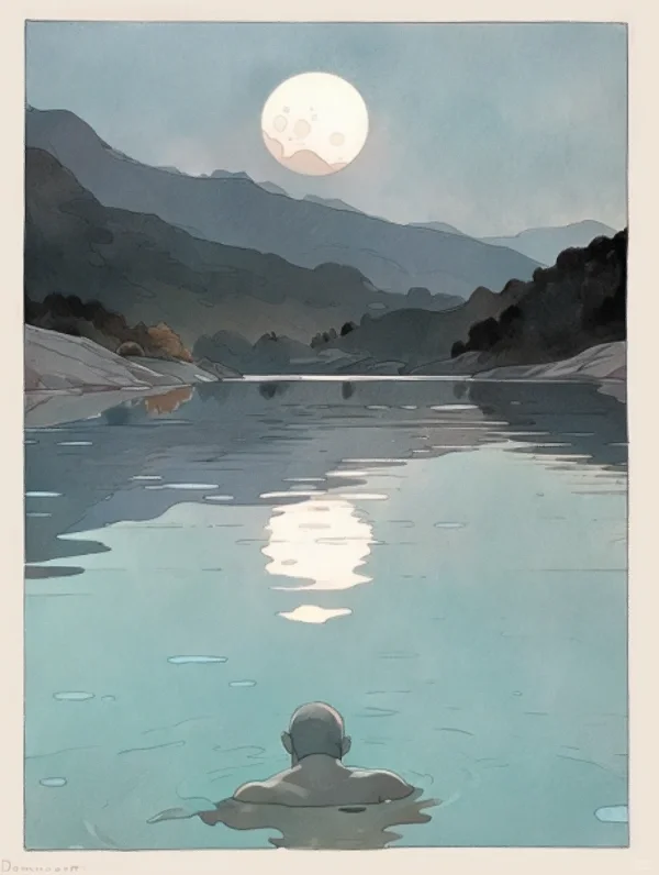 游泳主题Ai绘画