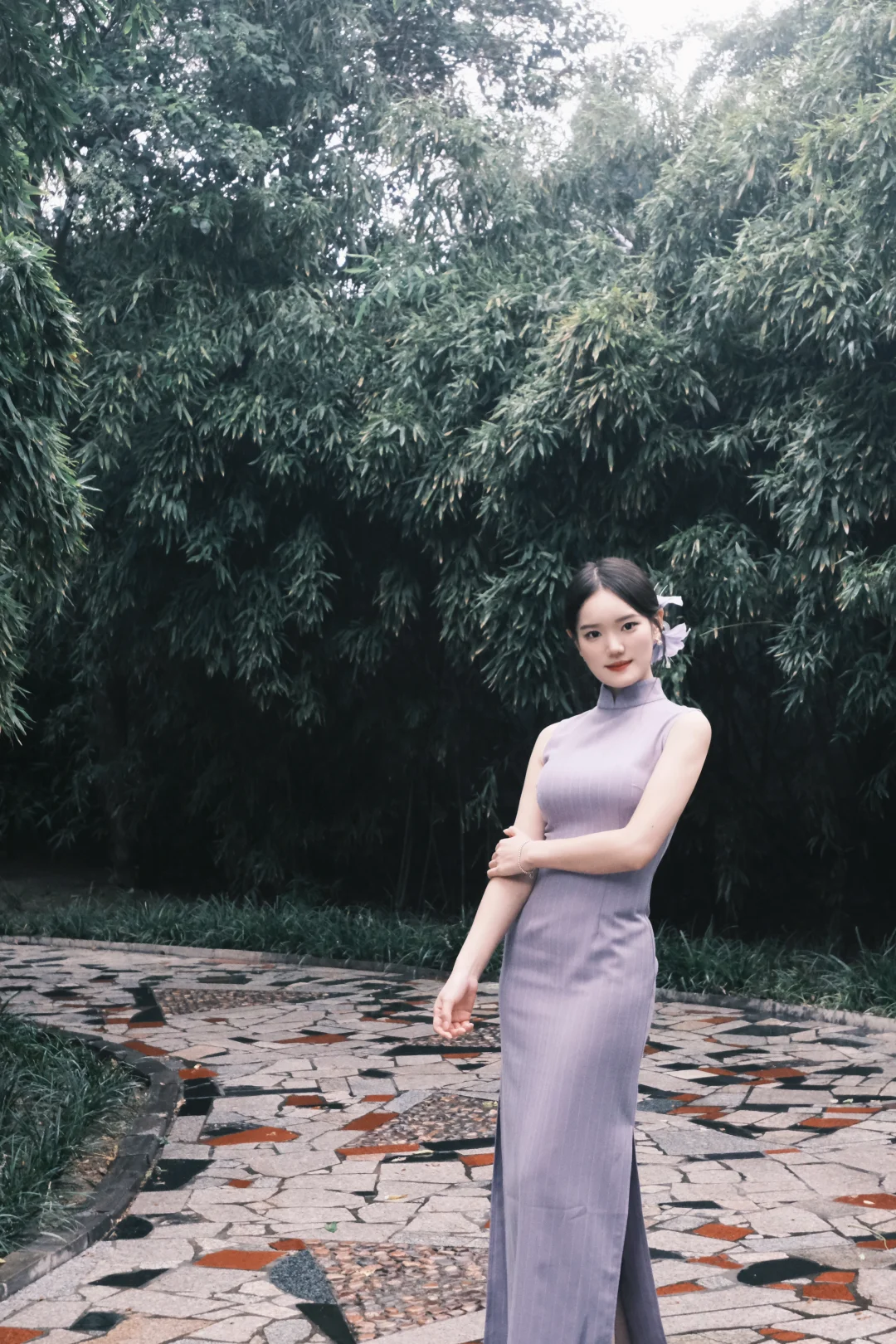 邯郸富士陪拍｜紫色旗袍💜