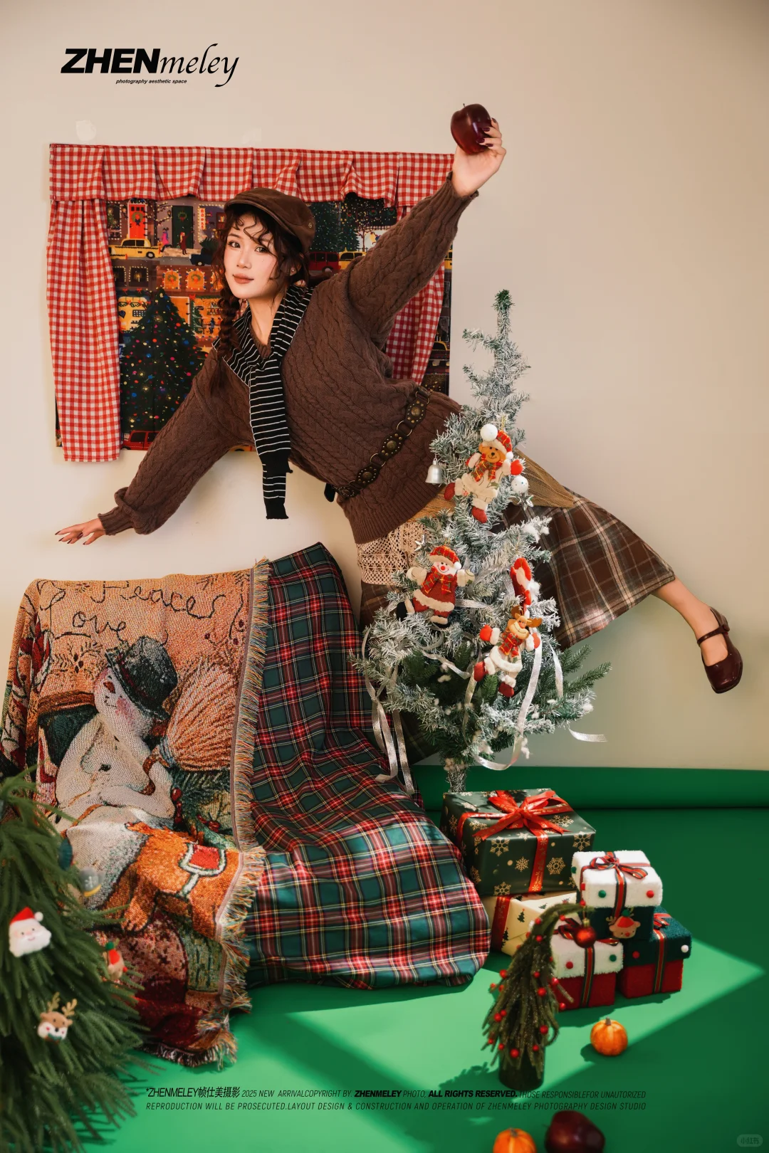 棕调甜妹的冬日治愈系写真🎄