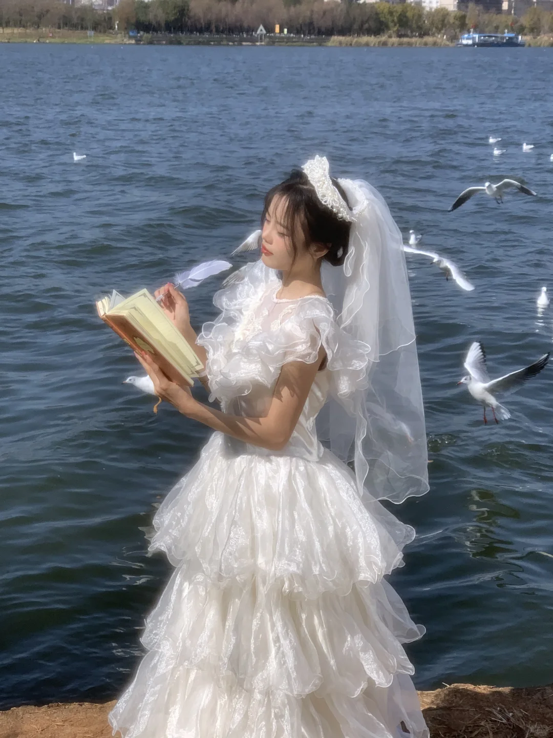 海鸥与婚纱共舞🕊️昆明约拍 昆明海鸥写真