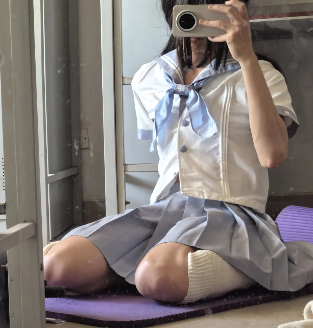 男生穿蓝色🩵水手服第一弹！