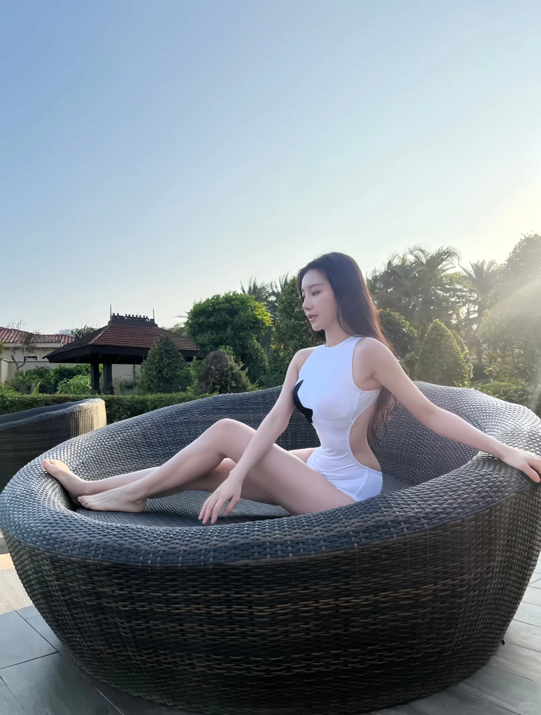 王鹤润｜海边泳装 比基尼，身材真好！