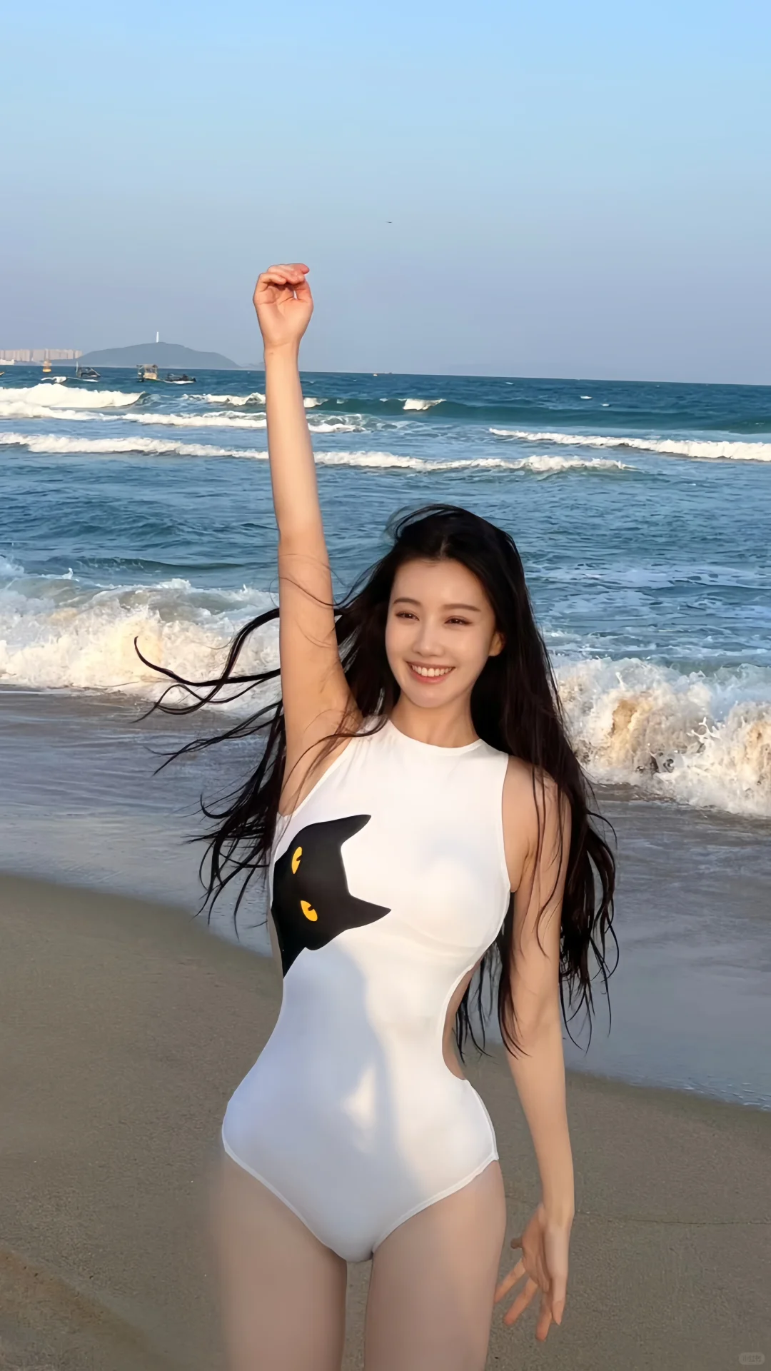 王鹤润｜海边泳装 比基尼，身材真好！