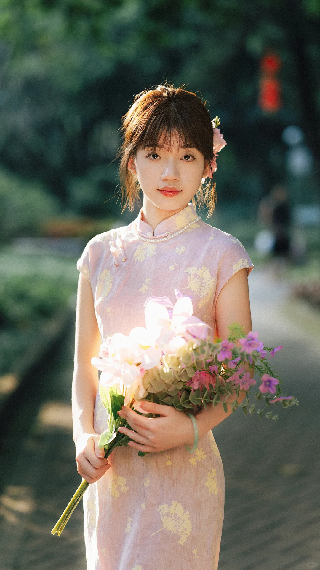 衣沾秋意浅 花与暖阳闲‖旗袍写真