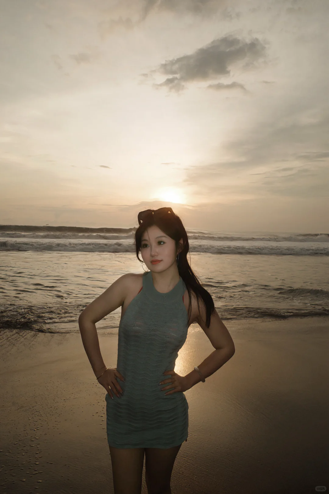 没想到其实穿比基尼更显瘦了呢～