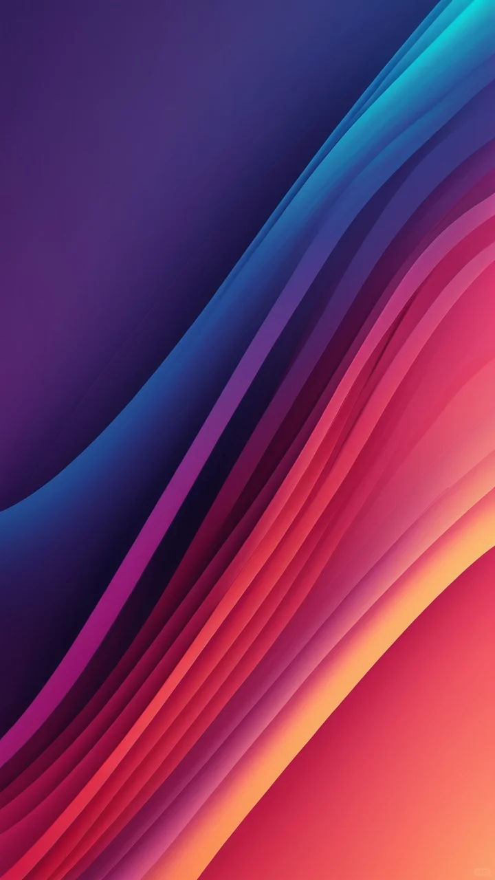 彩色的线条艺术，手机壁纸，18张