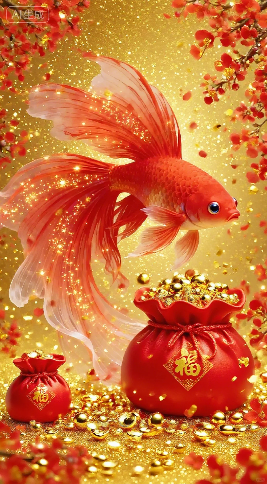 手机壁纸‖红鲤