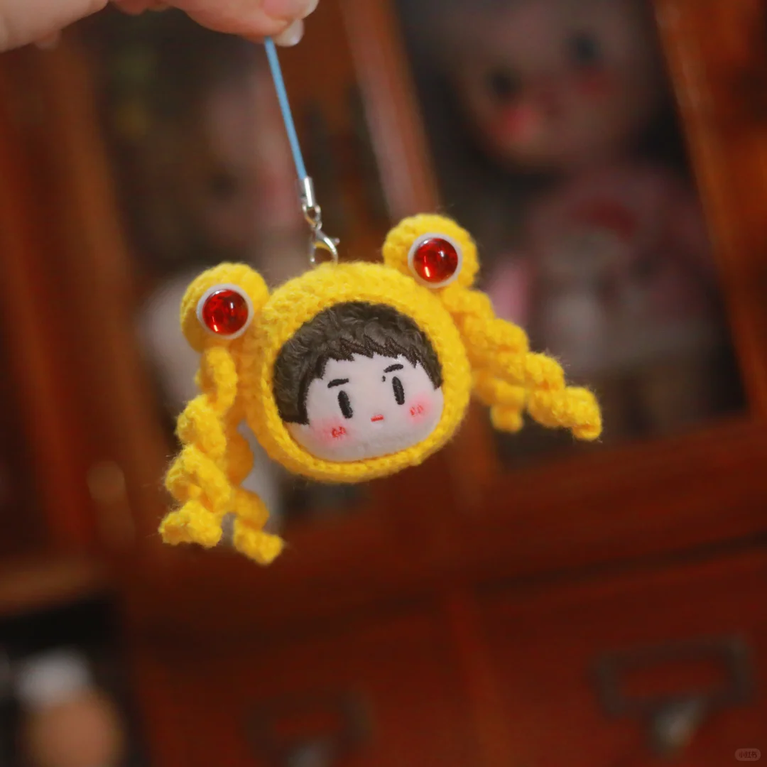 钩针5cm棉花娃娃美少女战士头套