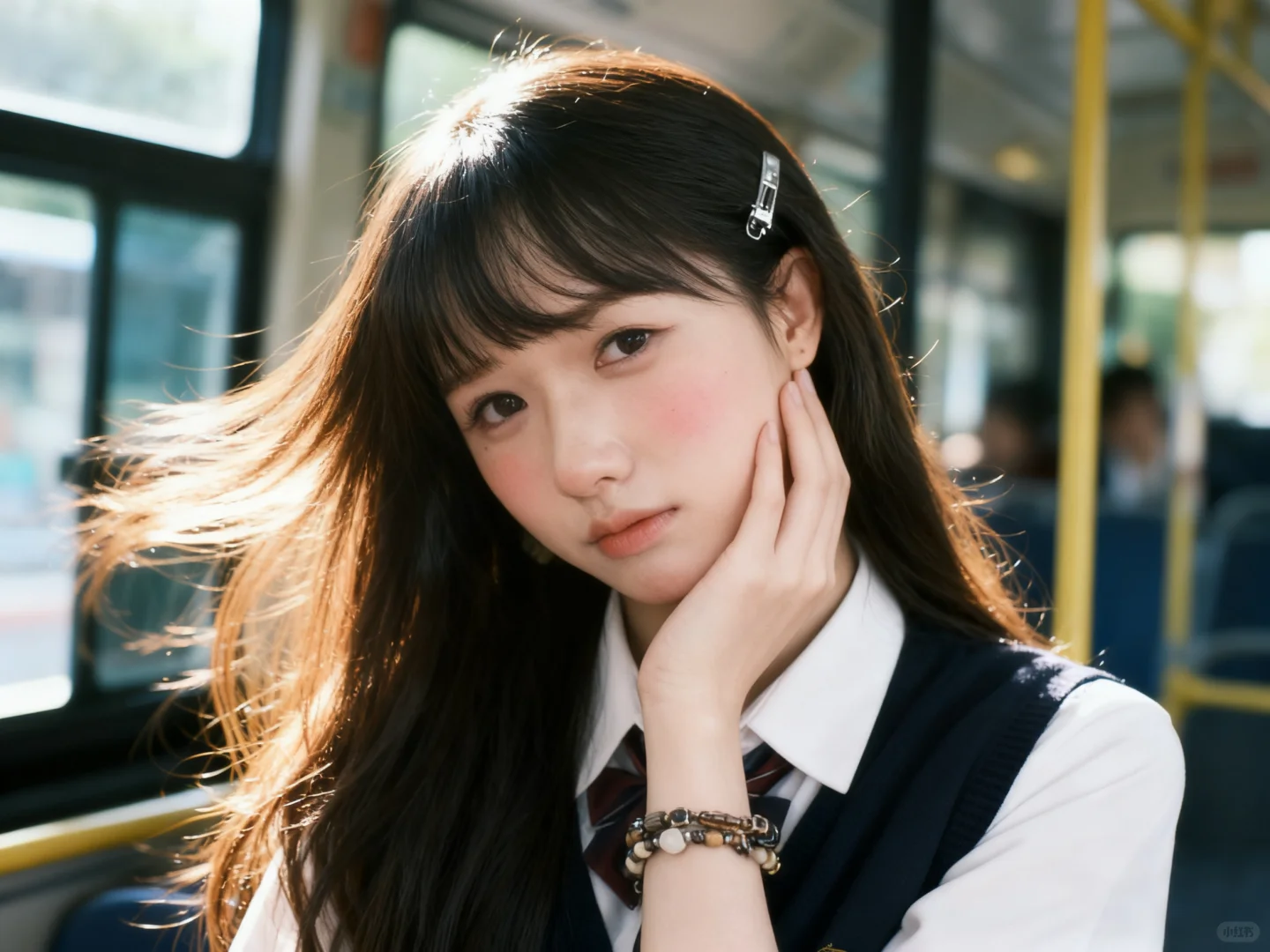 豆包给我“拍”了一组美到窒息的jk头像！！