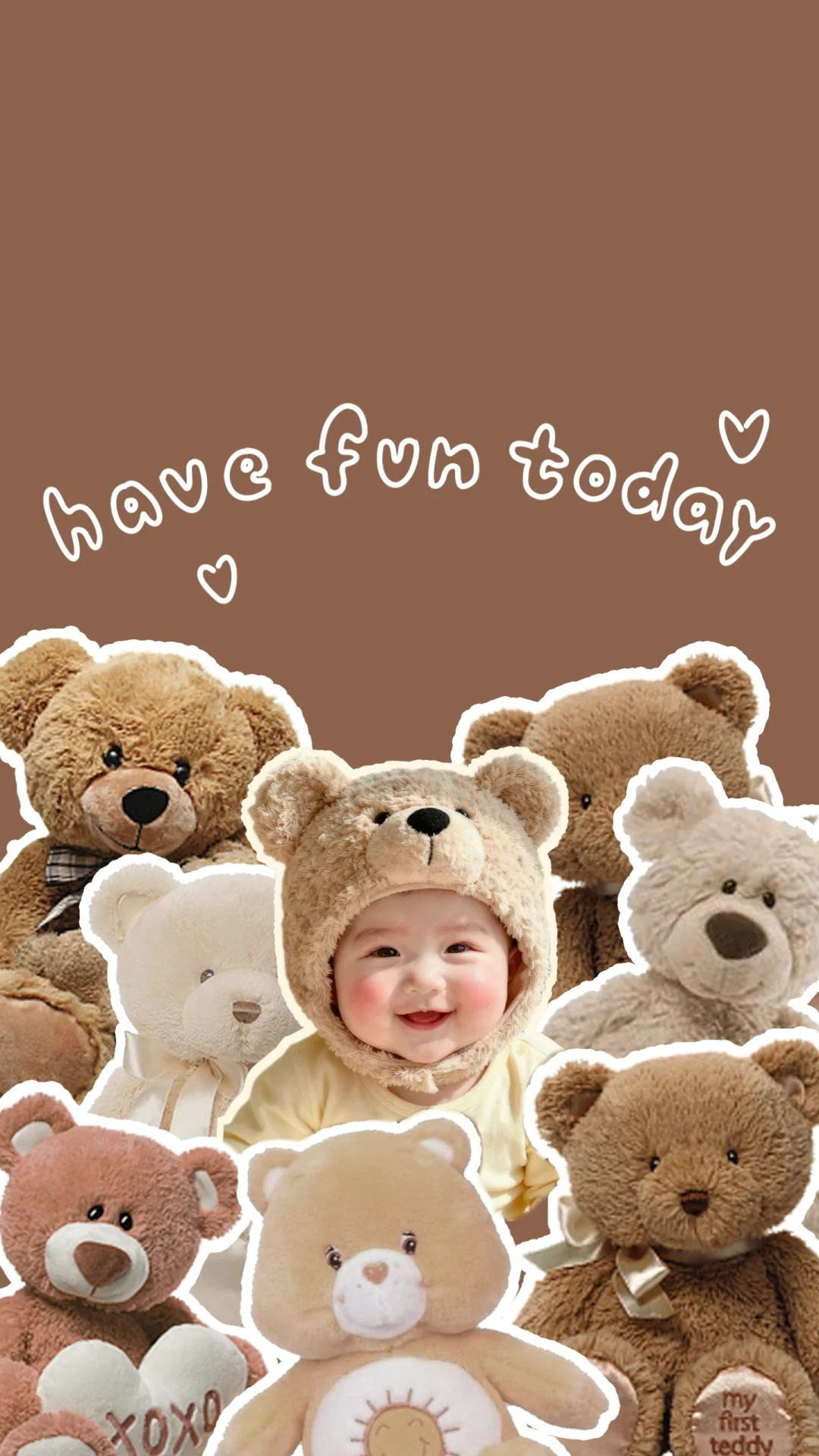 把娃做成毛绒壁纸！软fufu谁顶得住啊🐻