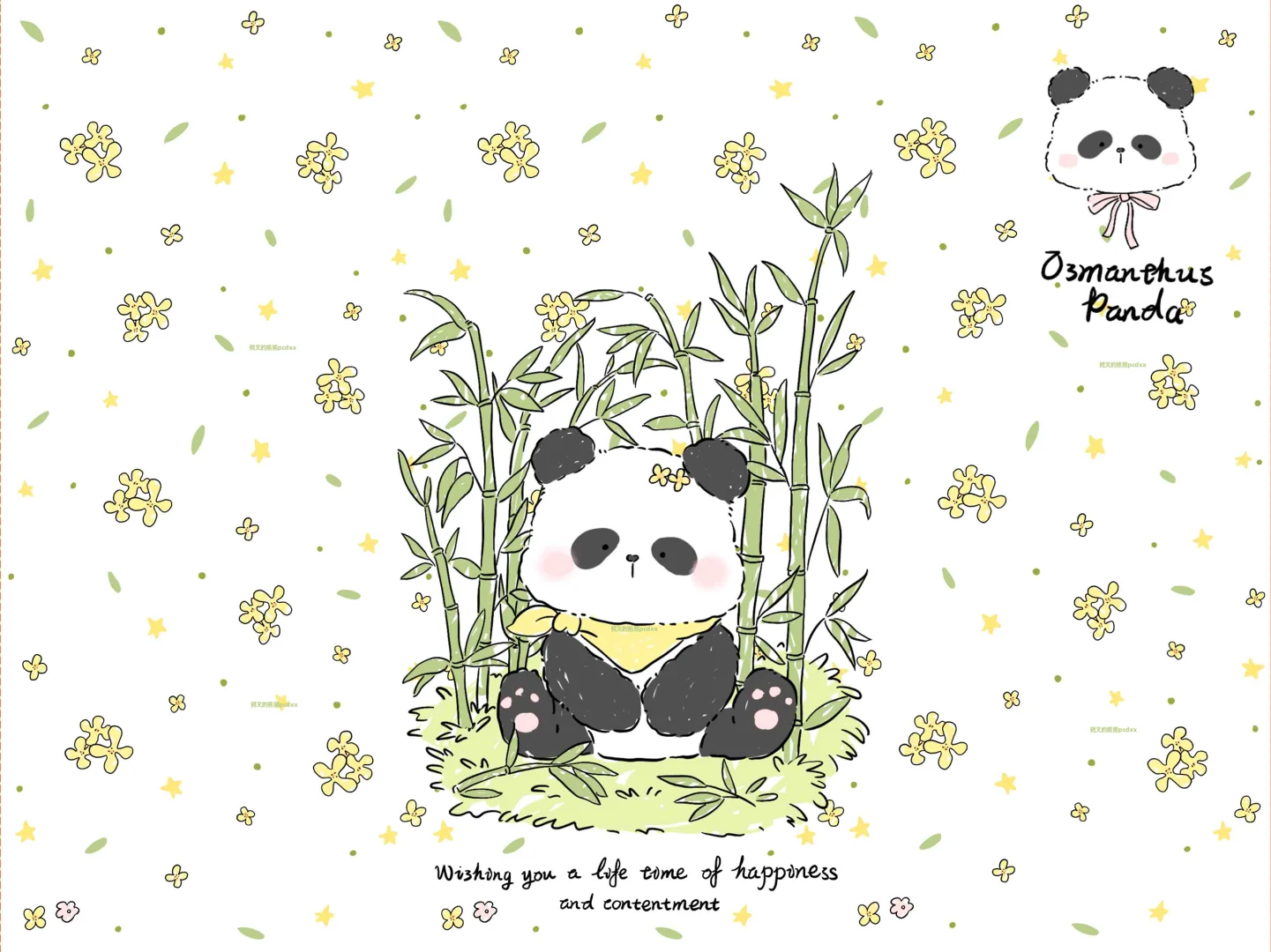 可爱花花动物｜原创可爱壁纸❤️518