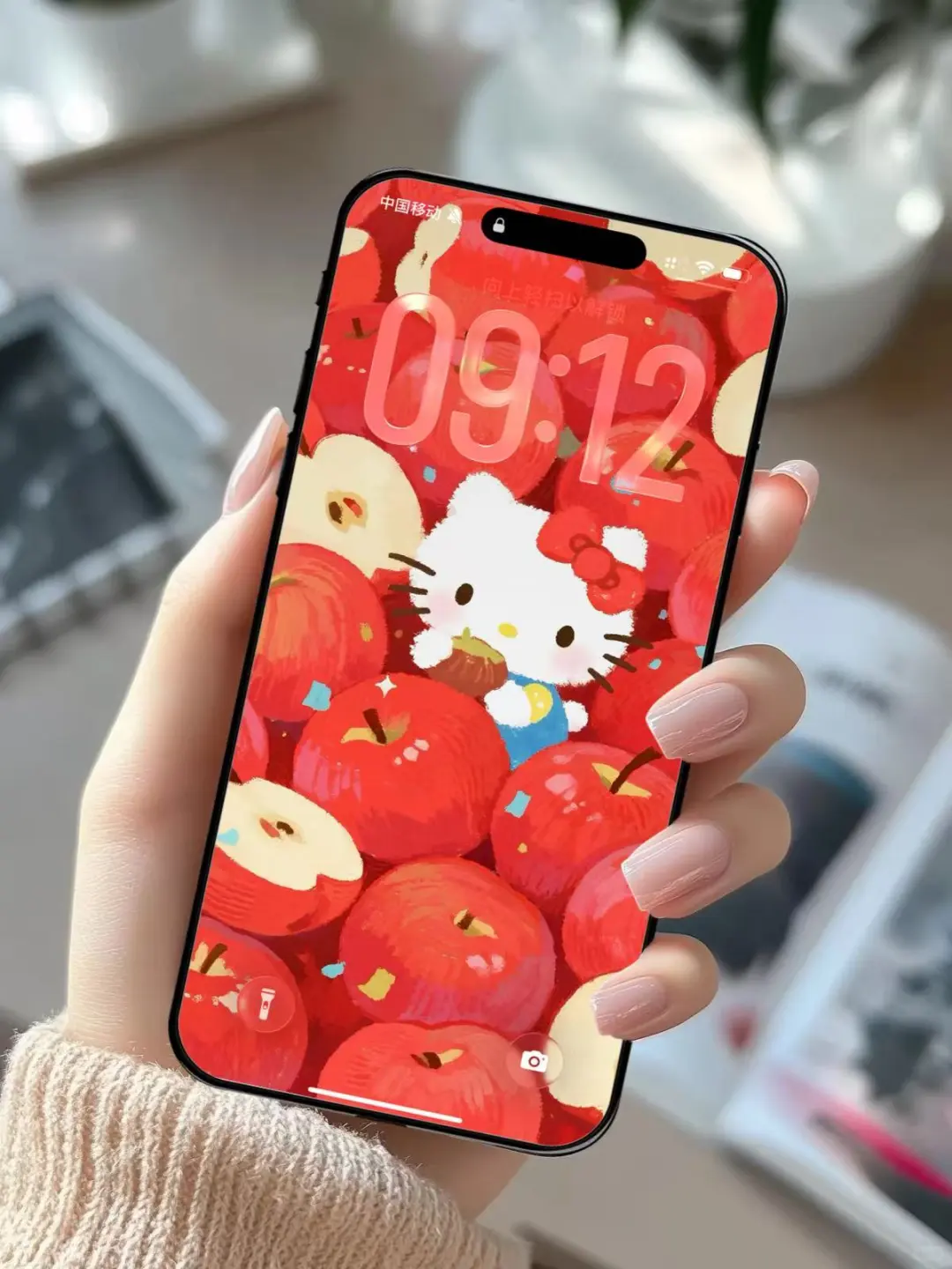 Hello Kitty满屏苹果壁纸🍎