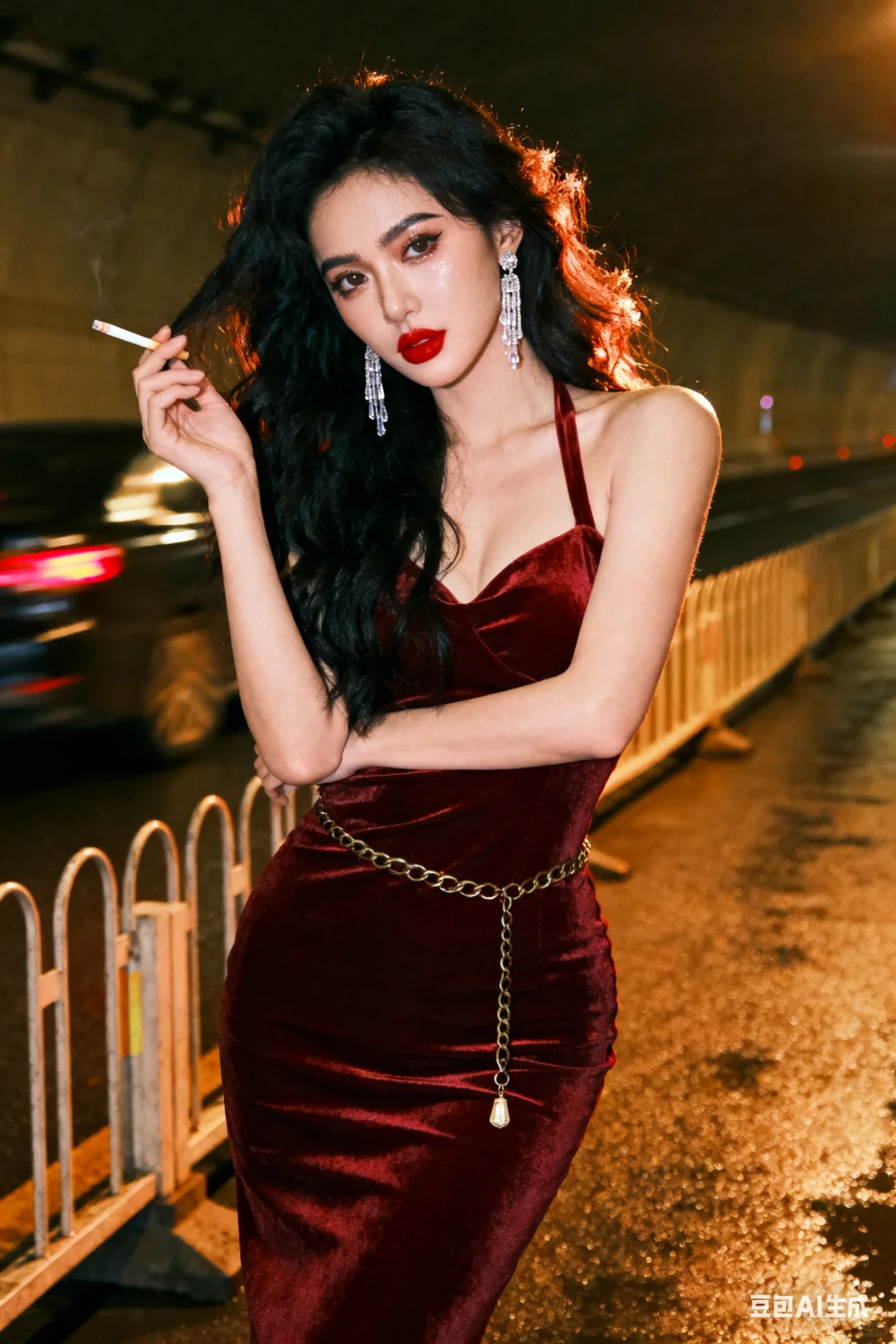 复古港风隧道拍照｜AI生成‼️