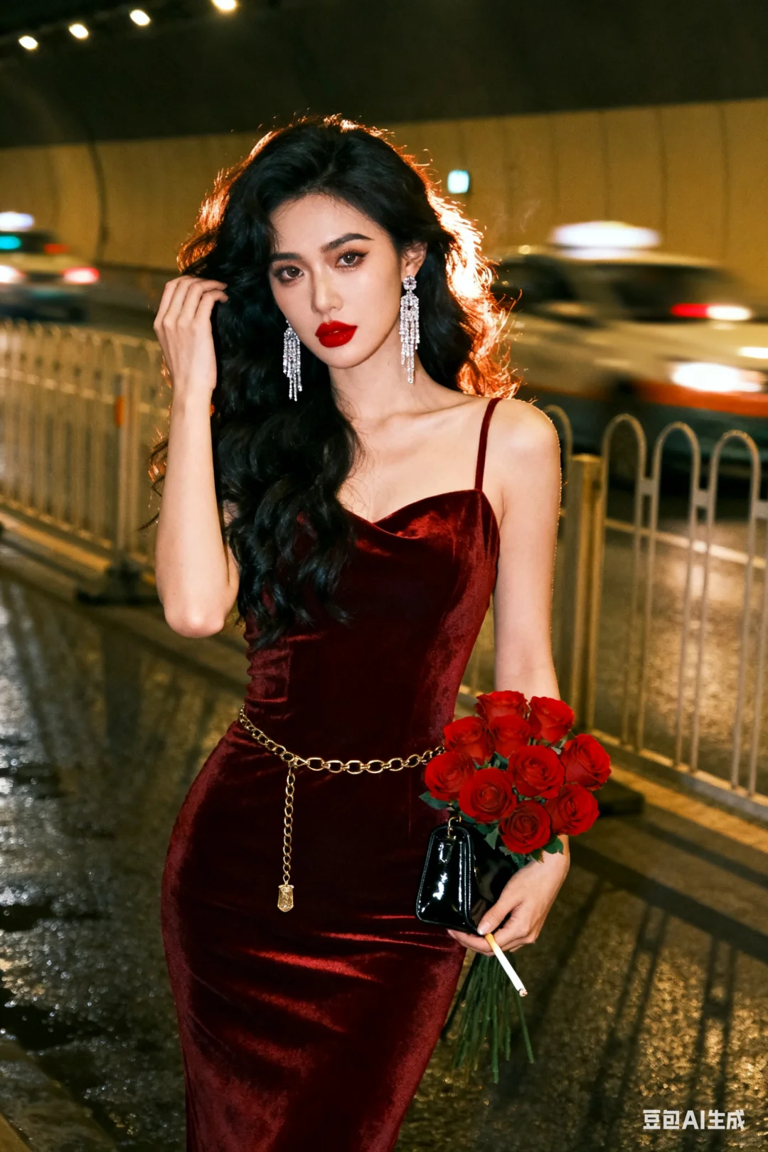 复古港风隧道拍照｜AI生成‼️