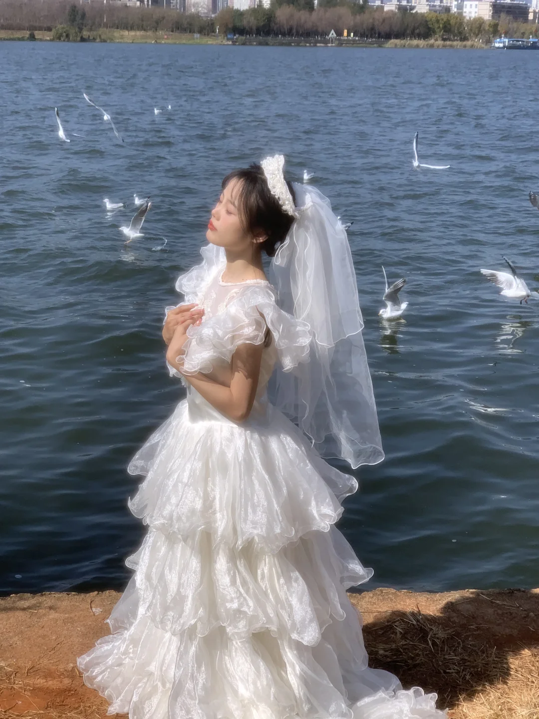海鸥与婚纱共舞🕊️昆明约拍 昆明海鸥写真