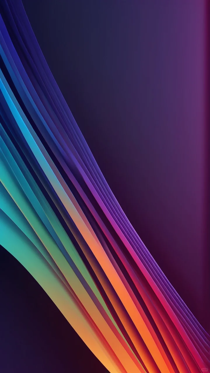 彩色的线条艺术，手机壁纸，18张