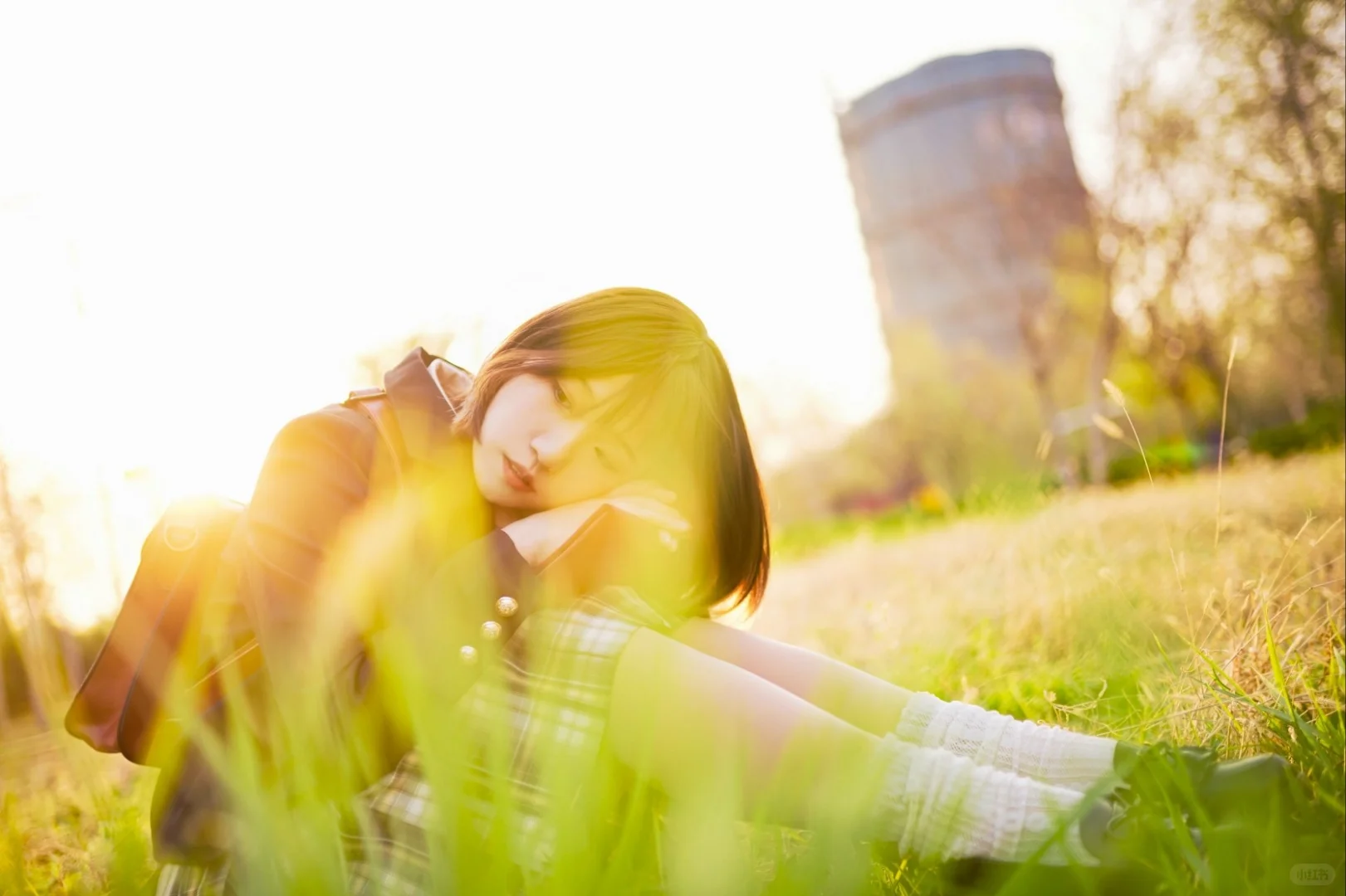 铁路旁边拍jk会有多好看！