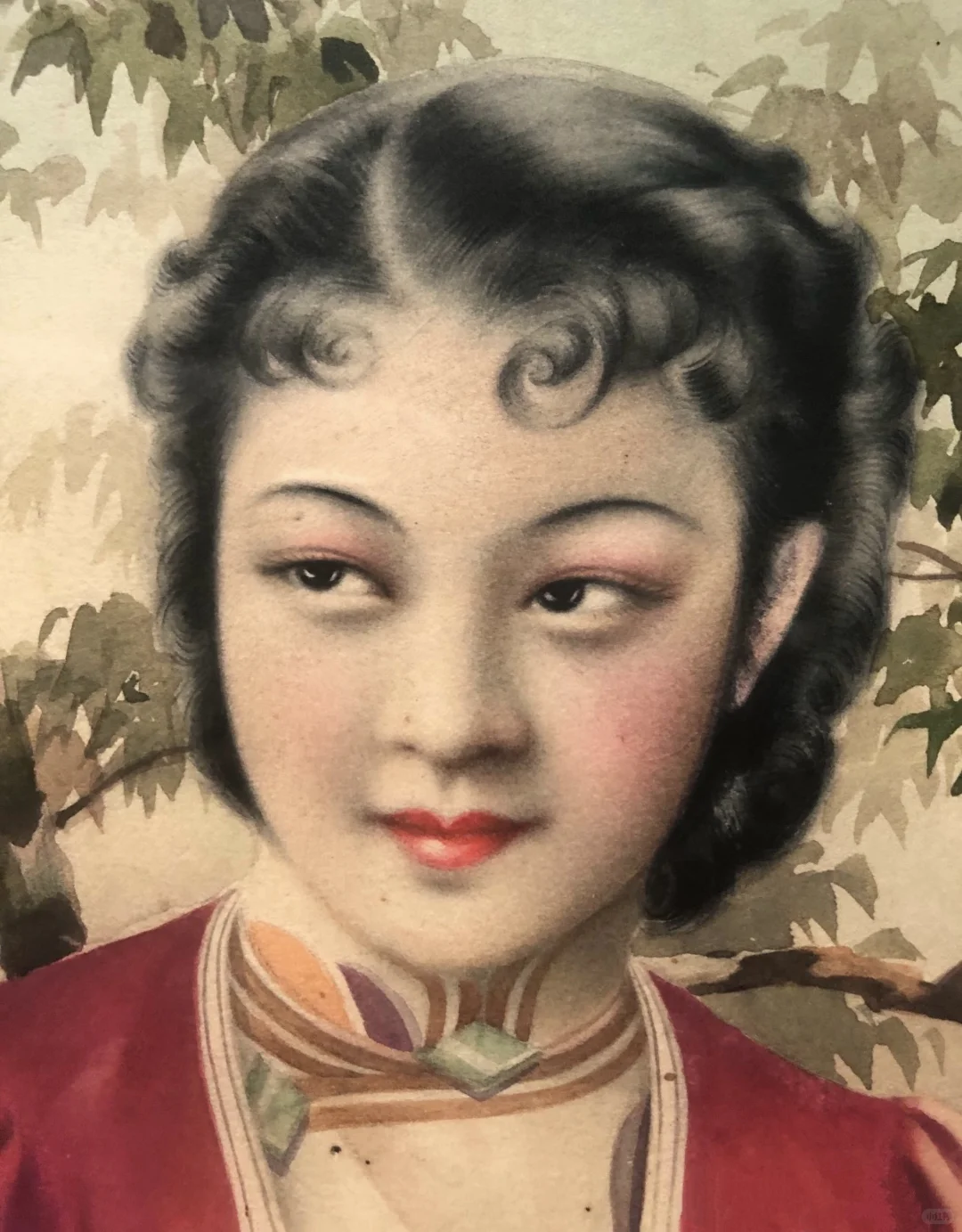 月份牌上那些穿红色旗袍的姑娘们