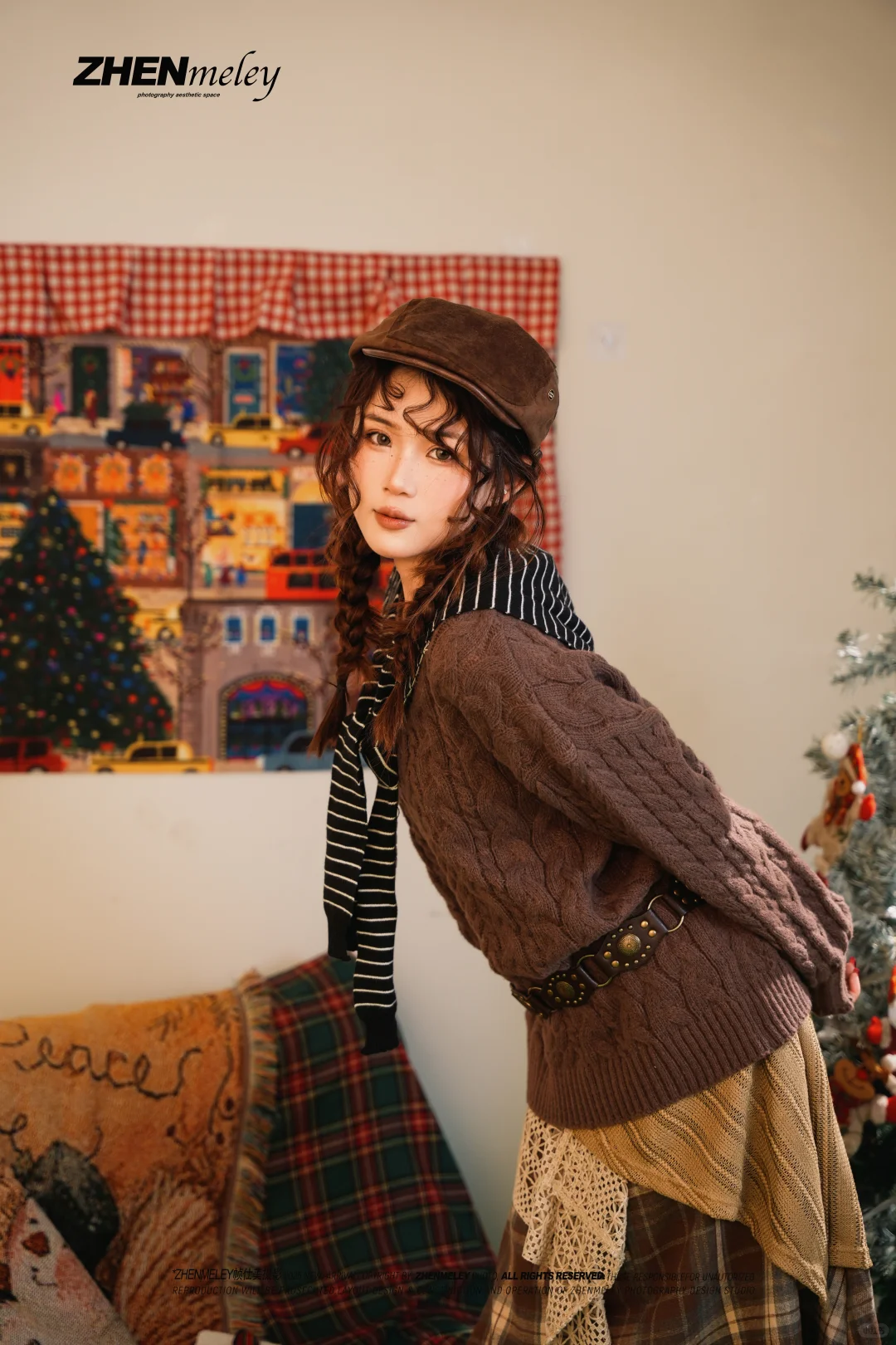 棕调甜妹的冬日治愈系写真🎄