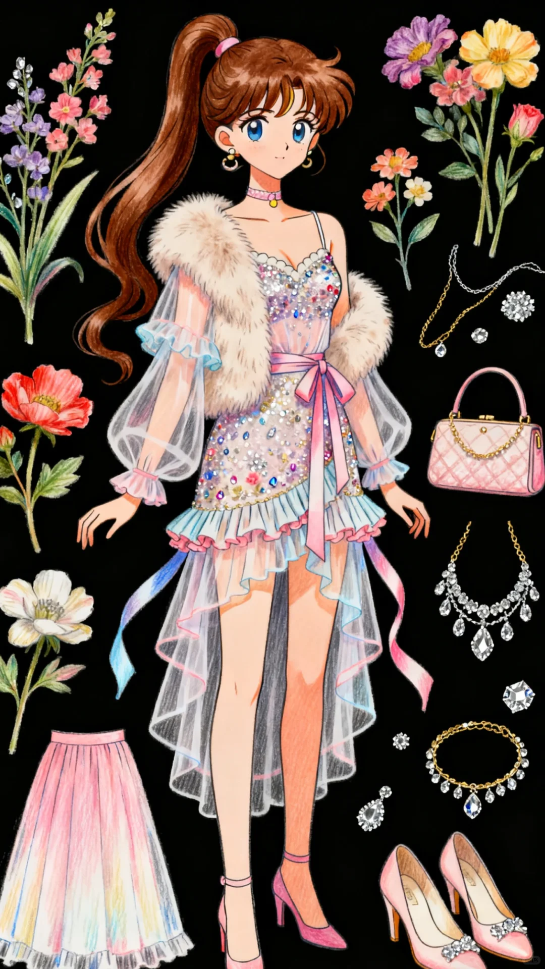 美少女战士_5人_水彩衣柜