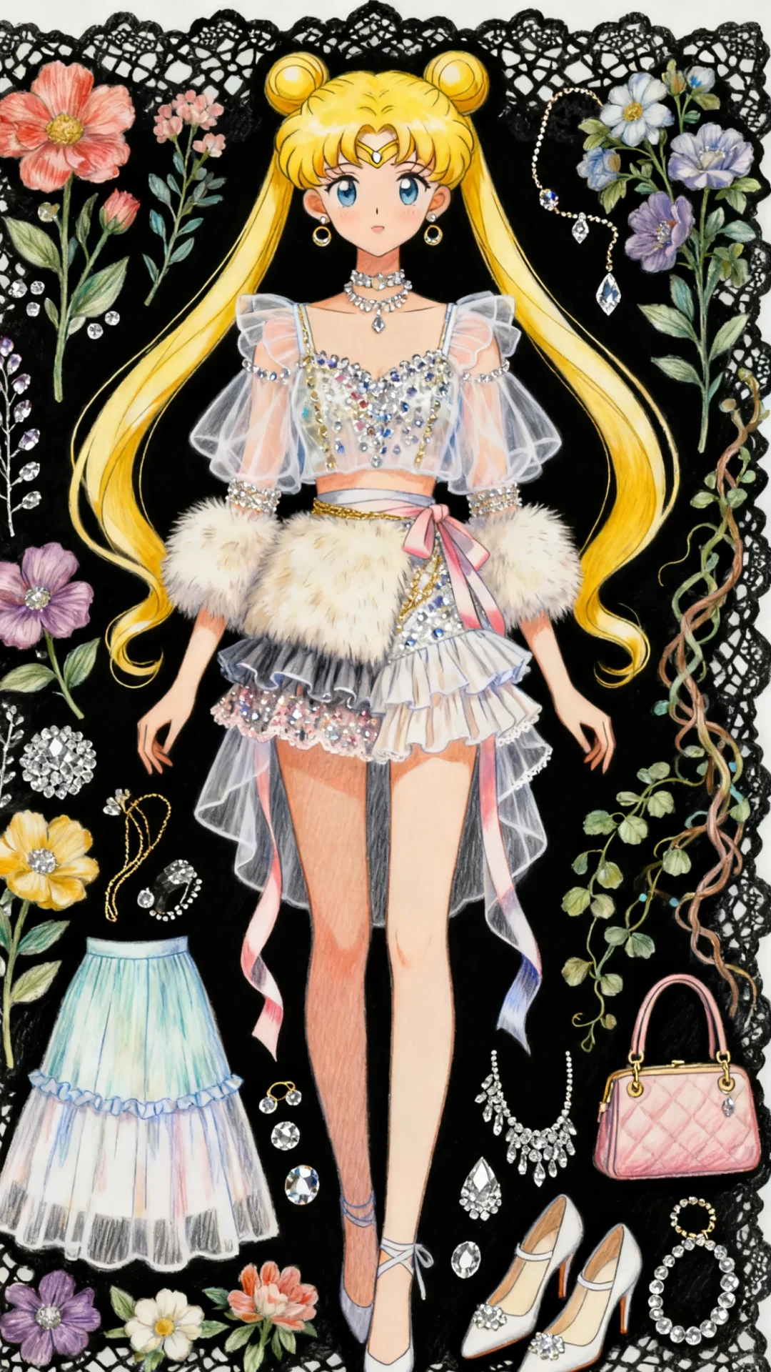 美少女战士_5人_水彩衣柜