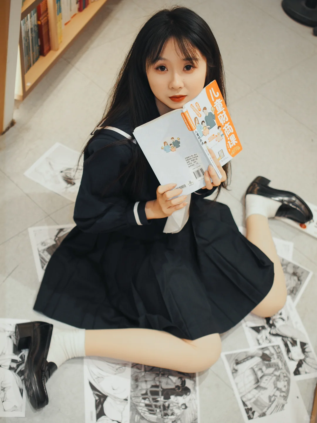 放学别走📚去看图书馆里的水手服学姐