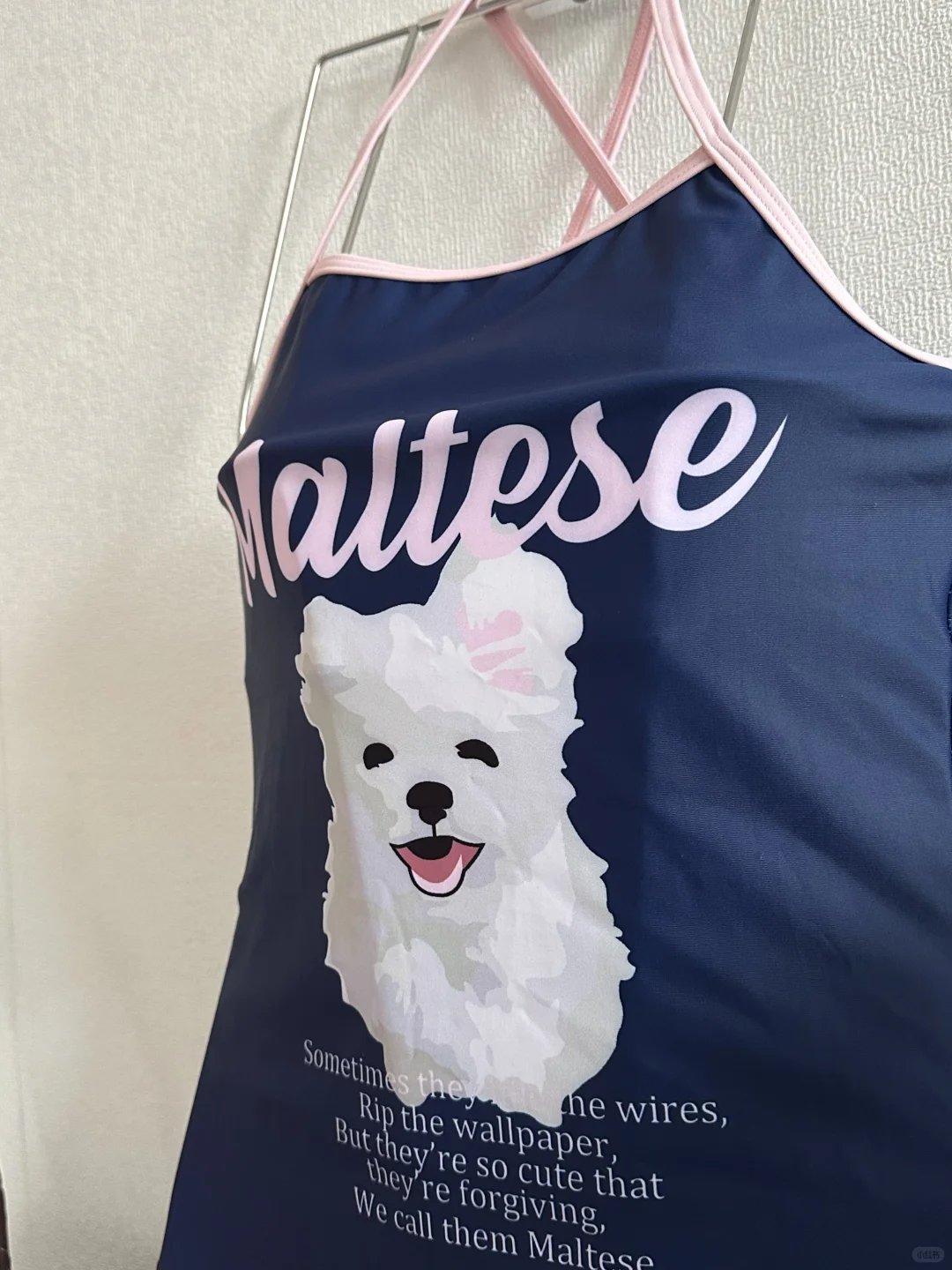 今天就穿件马尔济斯小狗泳衣吧