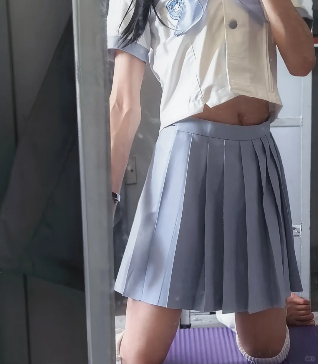 男生穿蓝色🩵水手服第一弹！