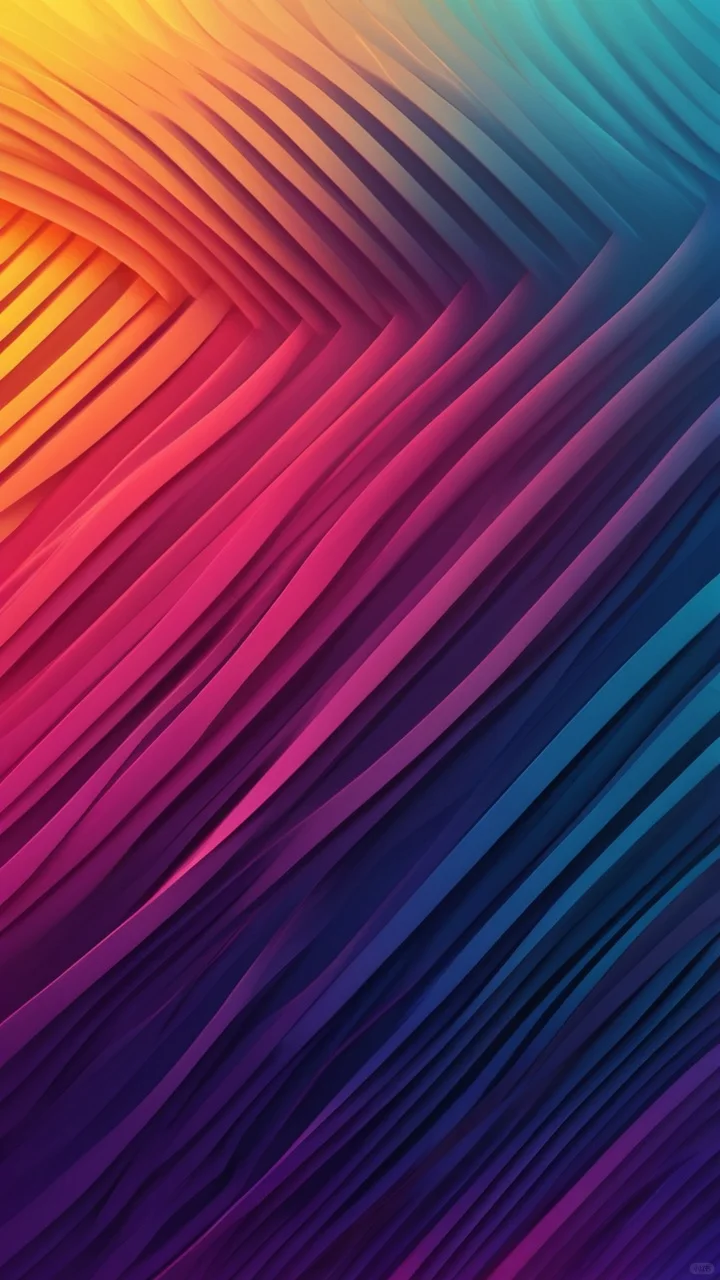 彩色的线条艺术，手机壁纸，18张