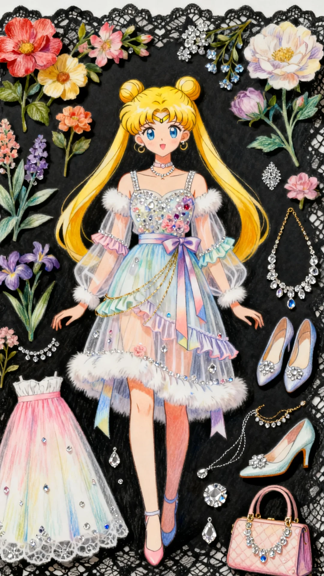 美少女战士_5人_水彩衣柜