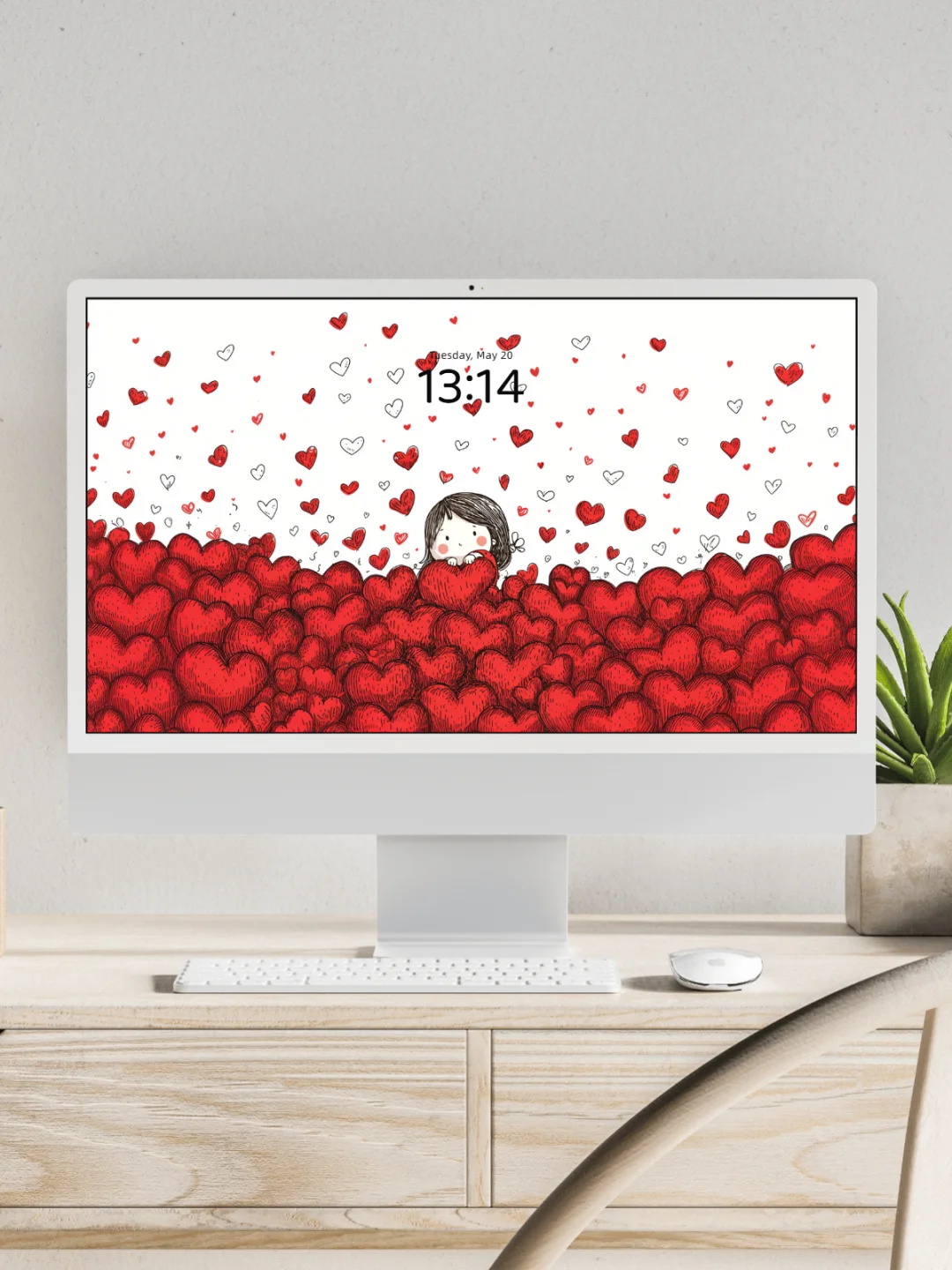 浪漫壁纸 l 红心雨