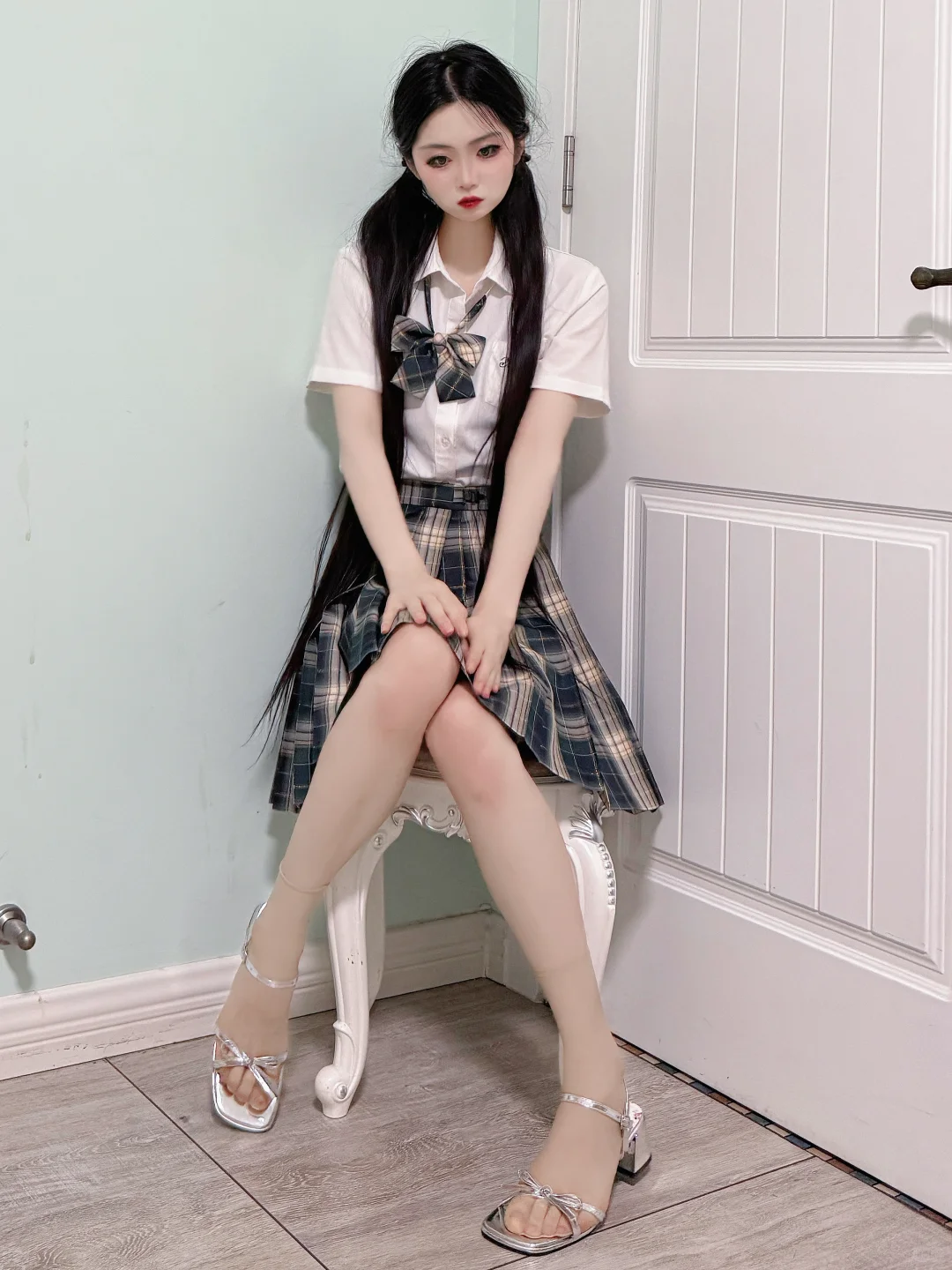 来了来了，你们要的jk配凉鞋