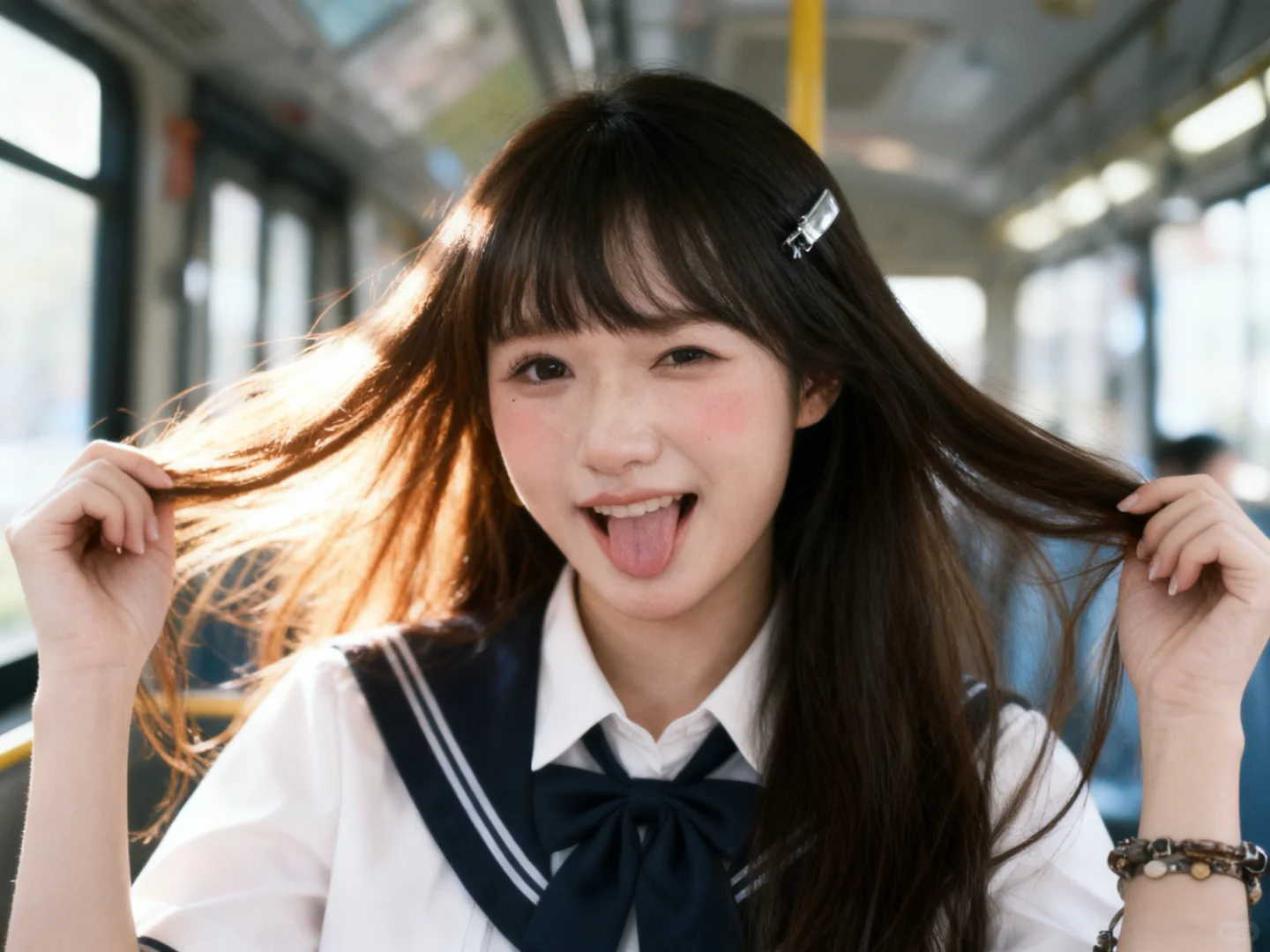 豆包给我“拍”了一组美到窒息的jk头像！！