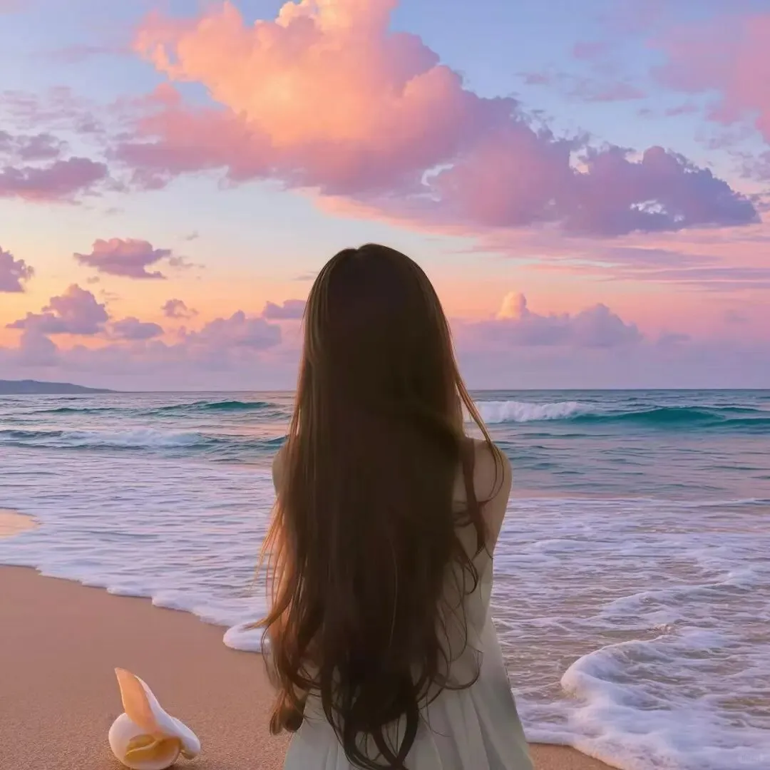 很有感觉的氛围感背影女头