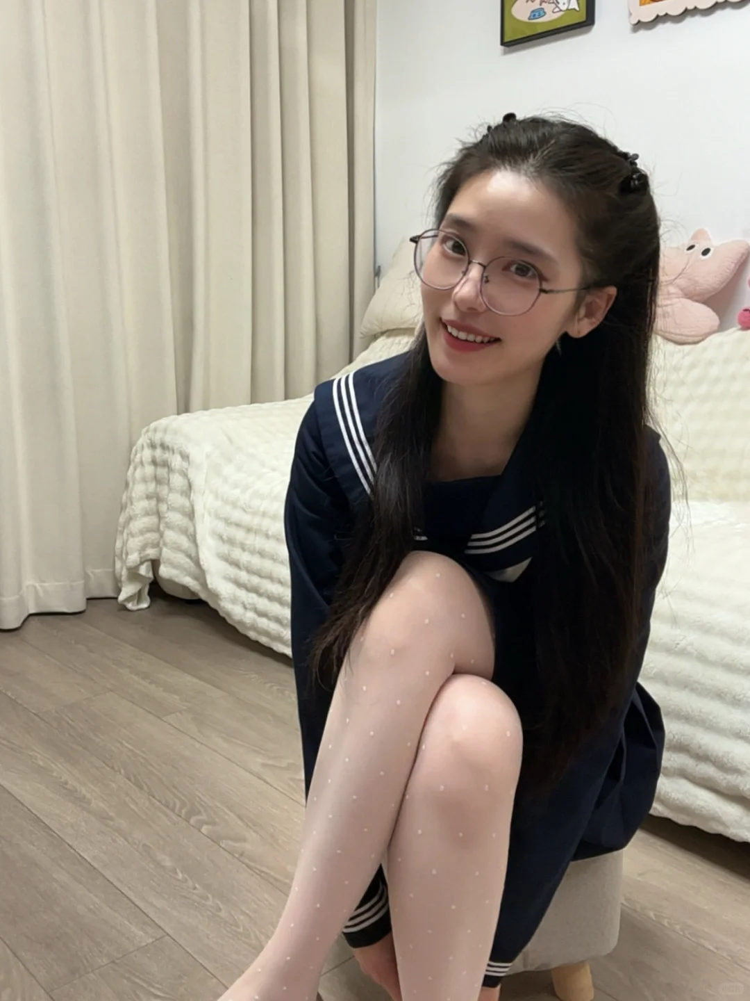 ootd｜波点白丝敲可爱🥰