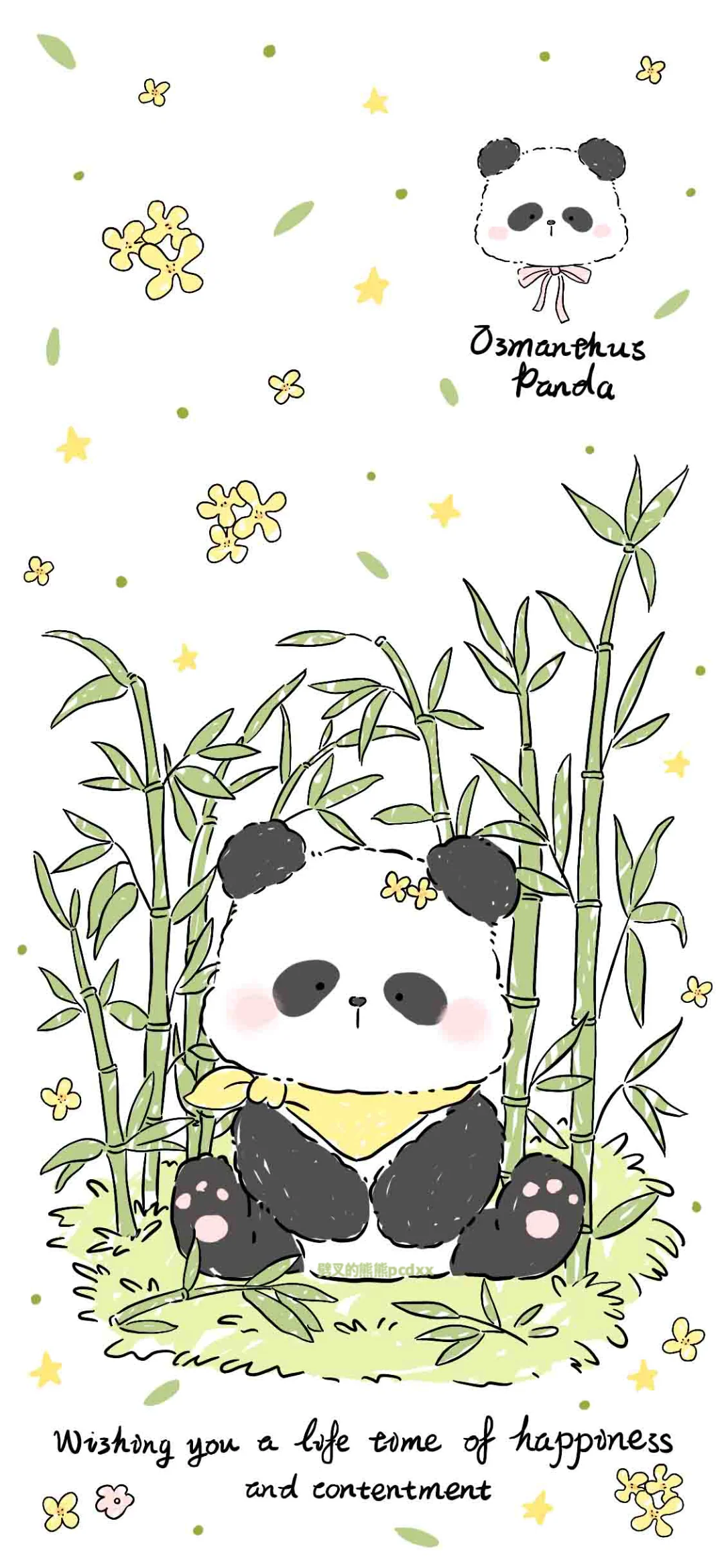 可爱花花动物｜原创可爱壁纸❤️518