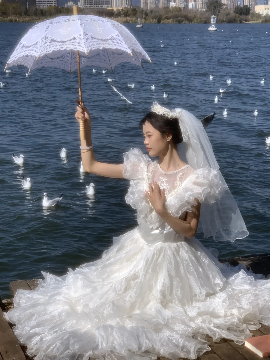 海鸥与婚纱共舞🕊️昆明约拍 昆明海鸥写真