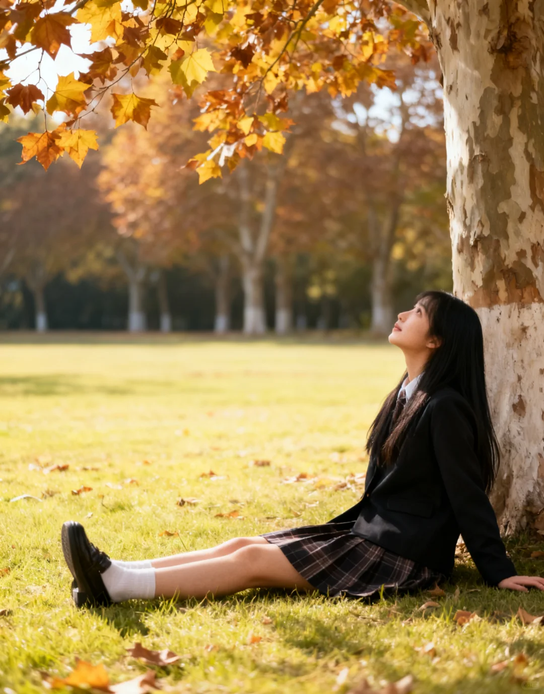 🔥秋日氛围感焊在身上！梧桐叶互动拍照姿势