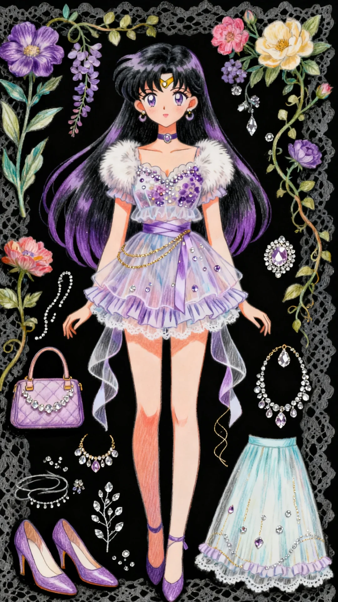 美少女战士_5人_水彩衣柜