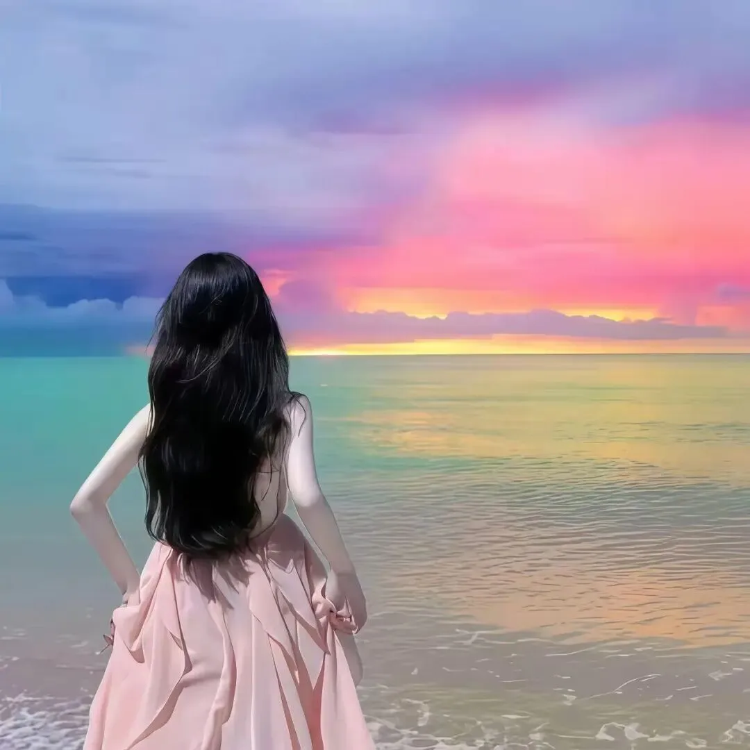 很有感觉的氛围感背影女头