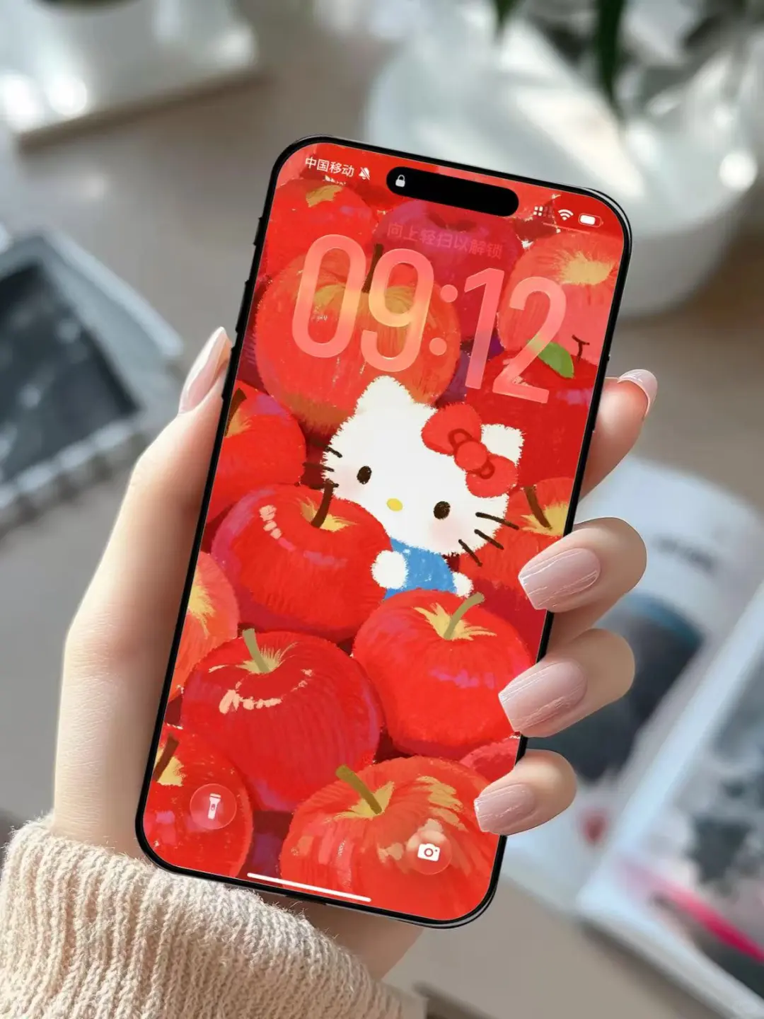 Hello Kitty满屏苹果壁纸🍎