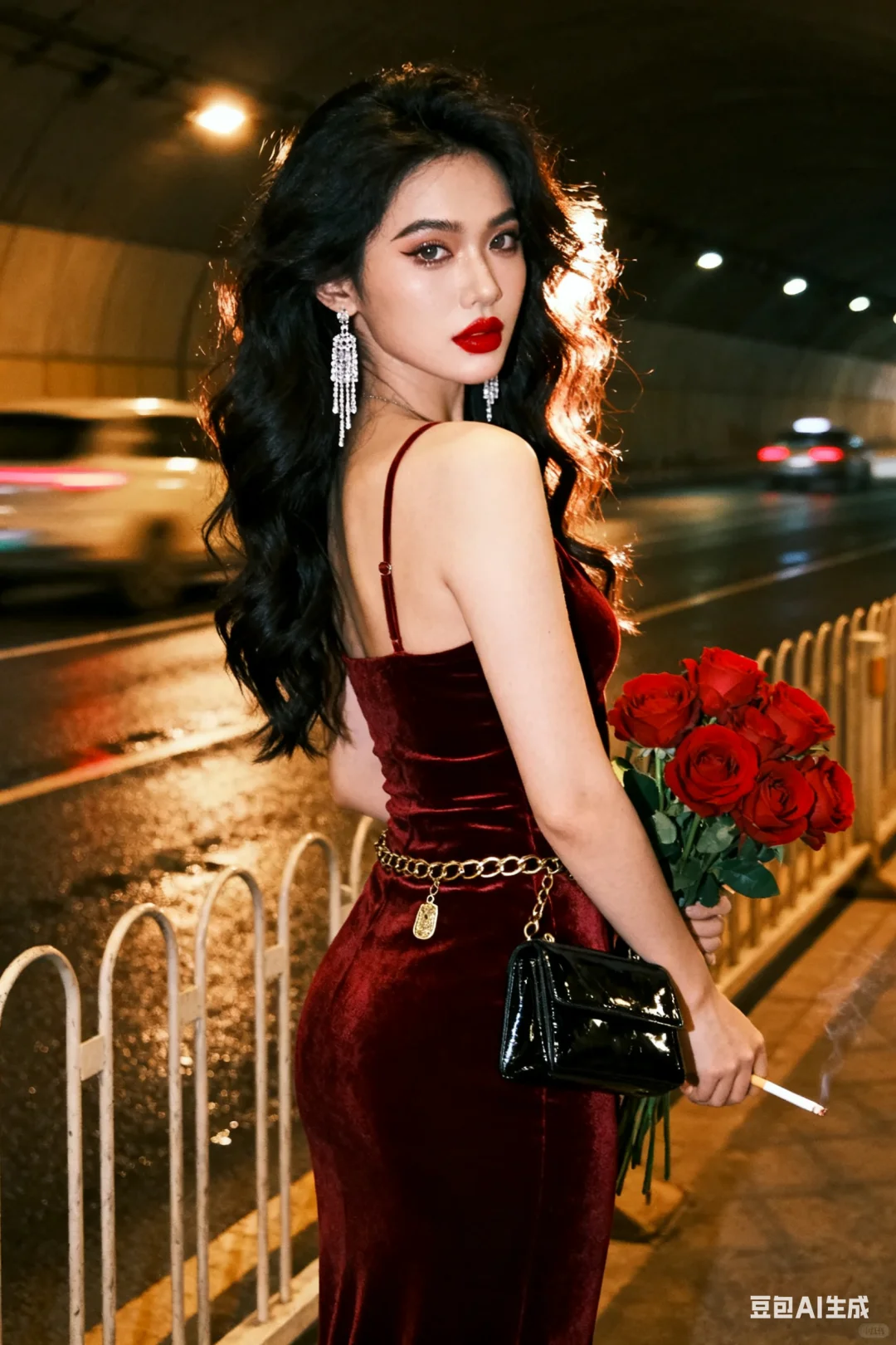 复古港风隧道拍照｜AI生成‼️