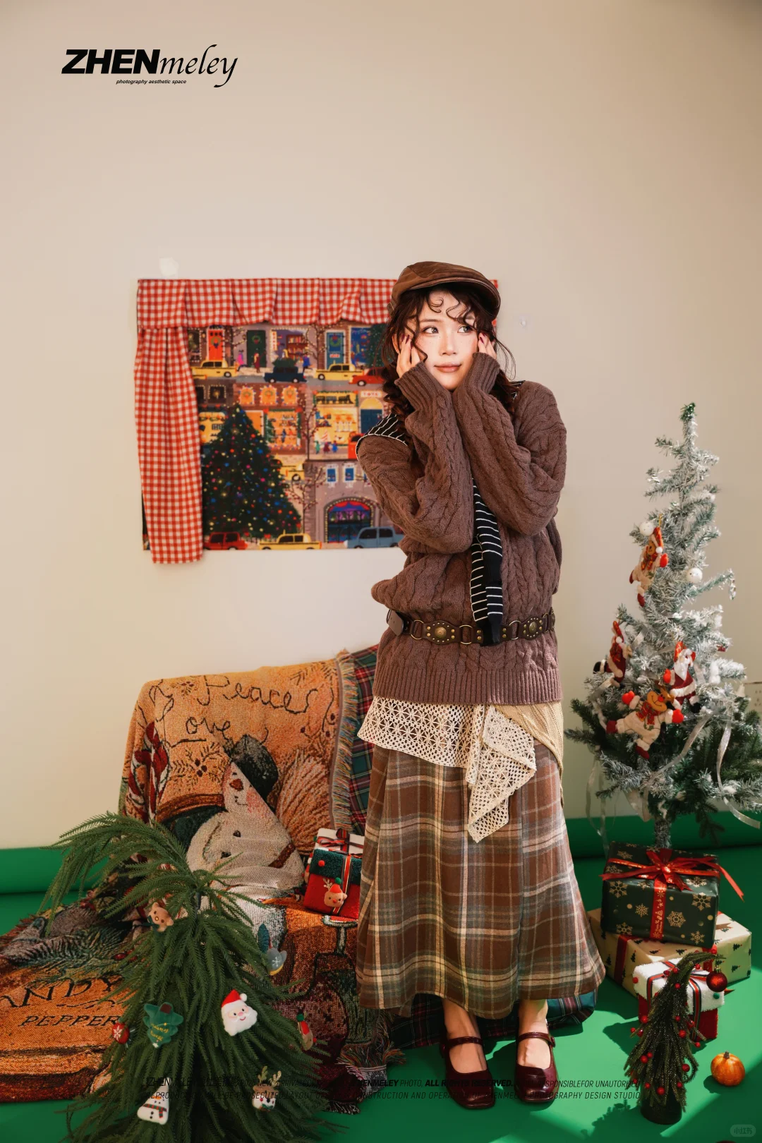 棕调甜妹的冬日治愈系写真🎄