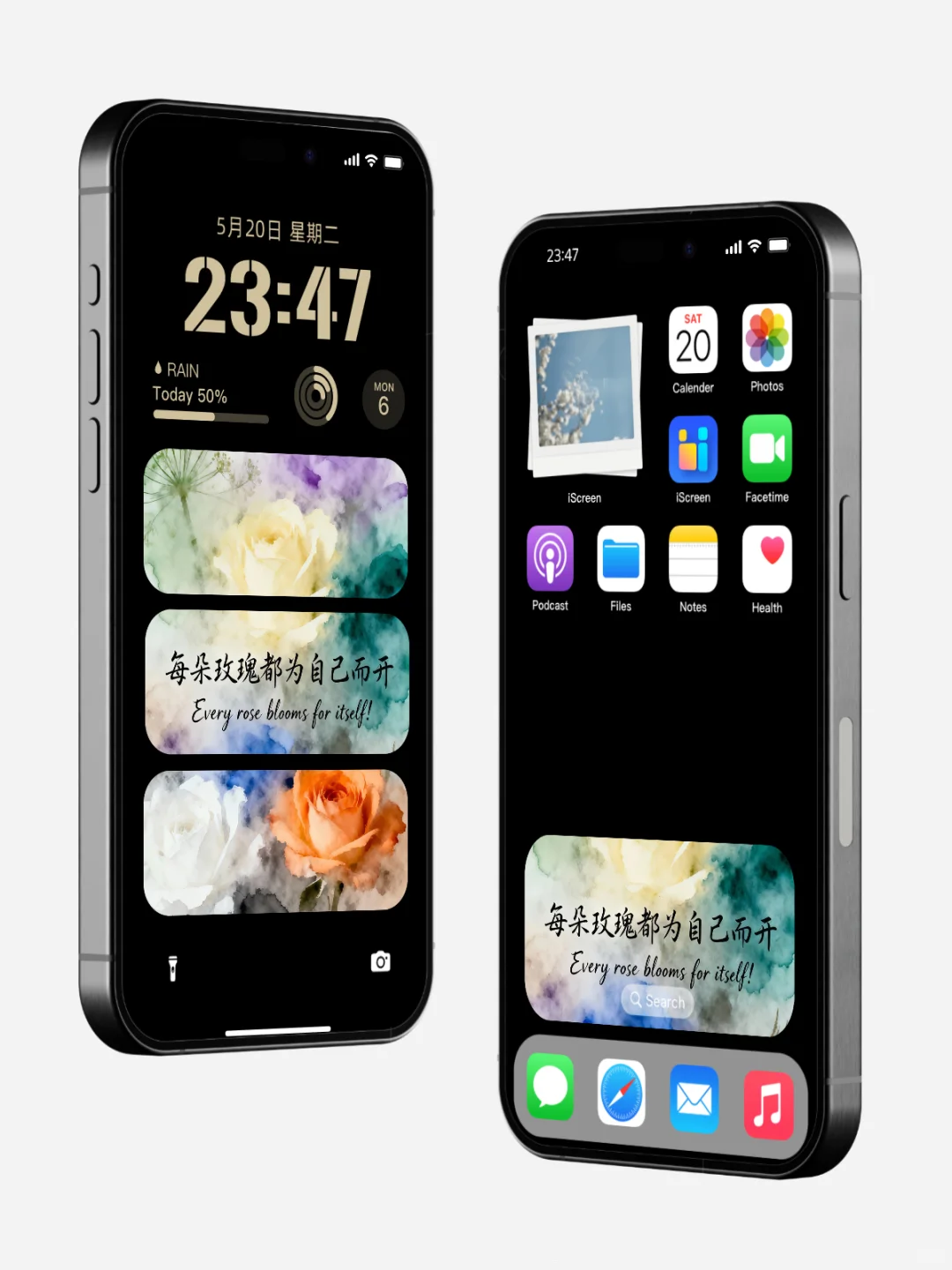 玫瑰为自己而开｜氛围感手机壁纸