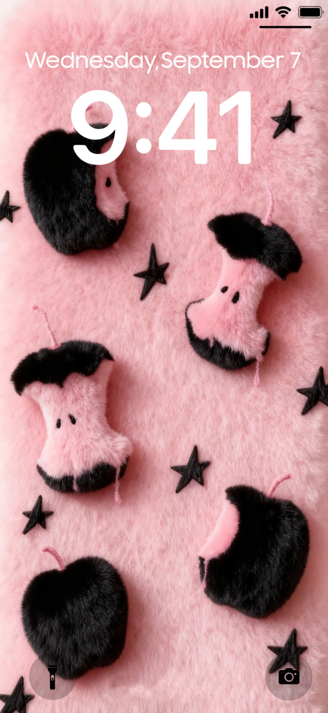 可爱毛绒壁纸、粉色毛绒壁纸、可爱毛绒手机壁纸