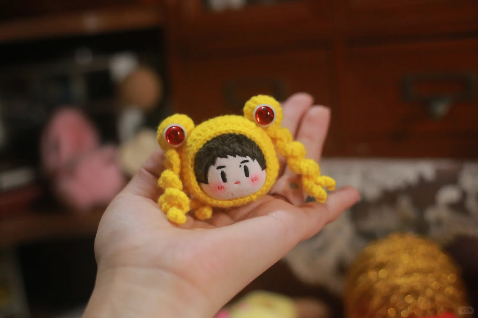 钩针5cm棉花娃娃美少女战士头套