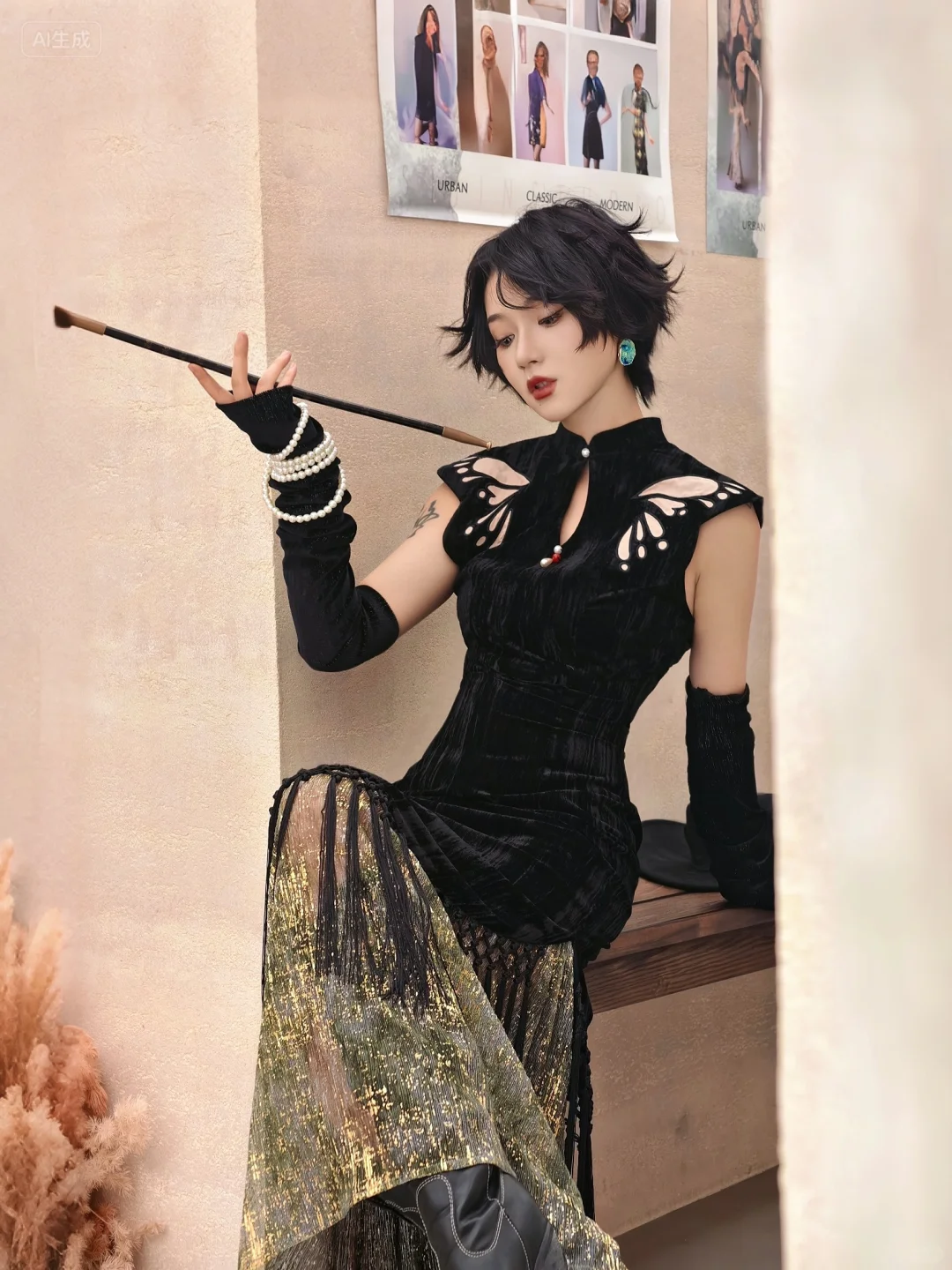 你的人生旗袍，黑蝶🖤