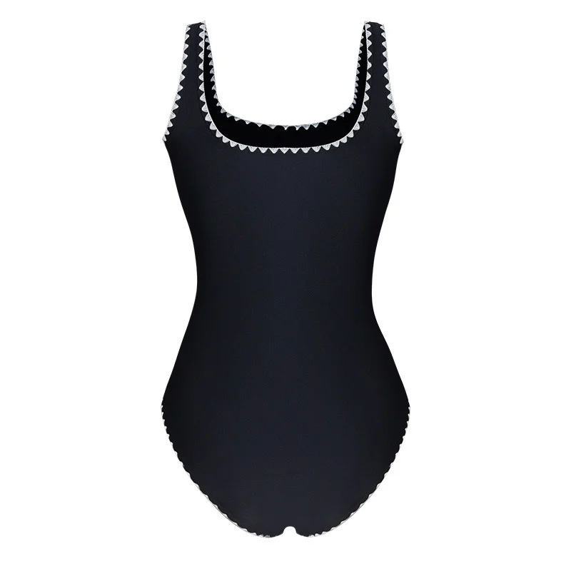 黑色小腰精｜宽肩带小香风温泉♨️泳衣🥰