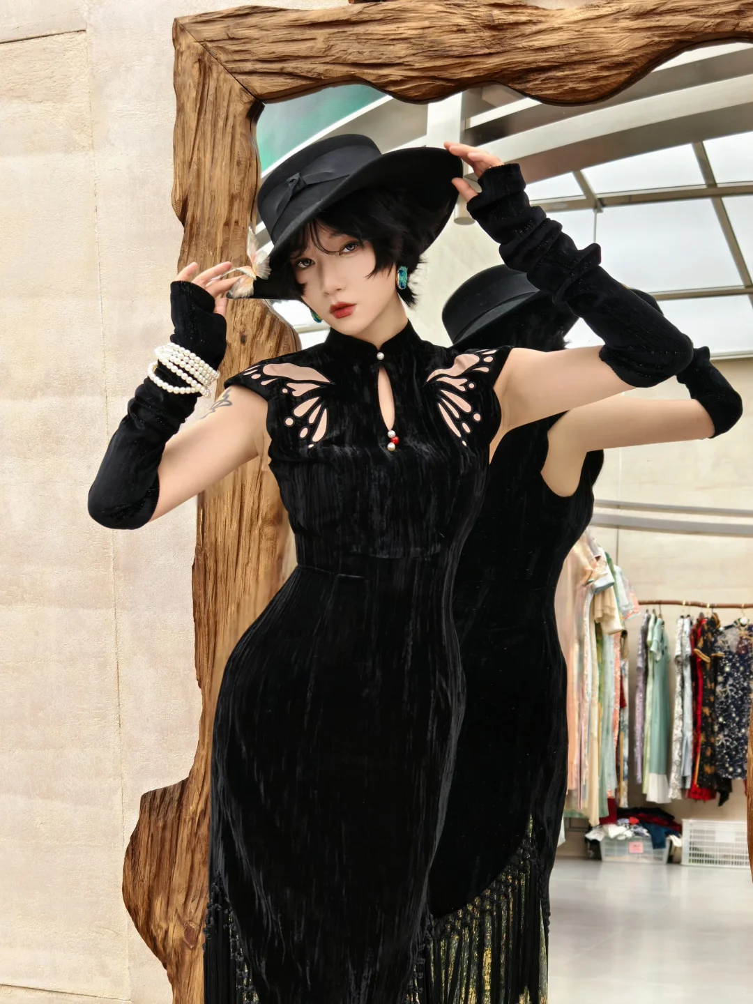 你的人生旗袍，黑蝶🖤