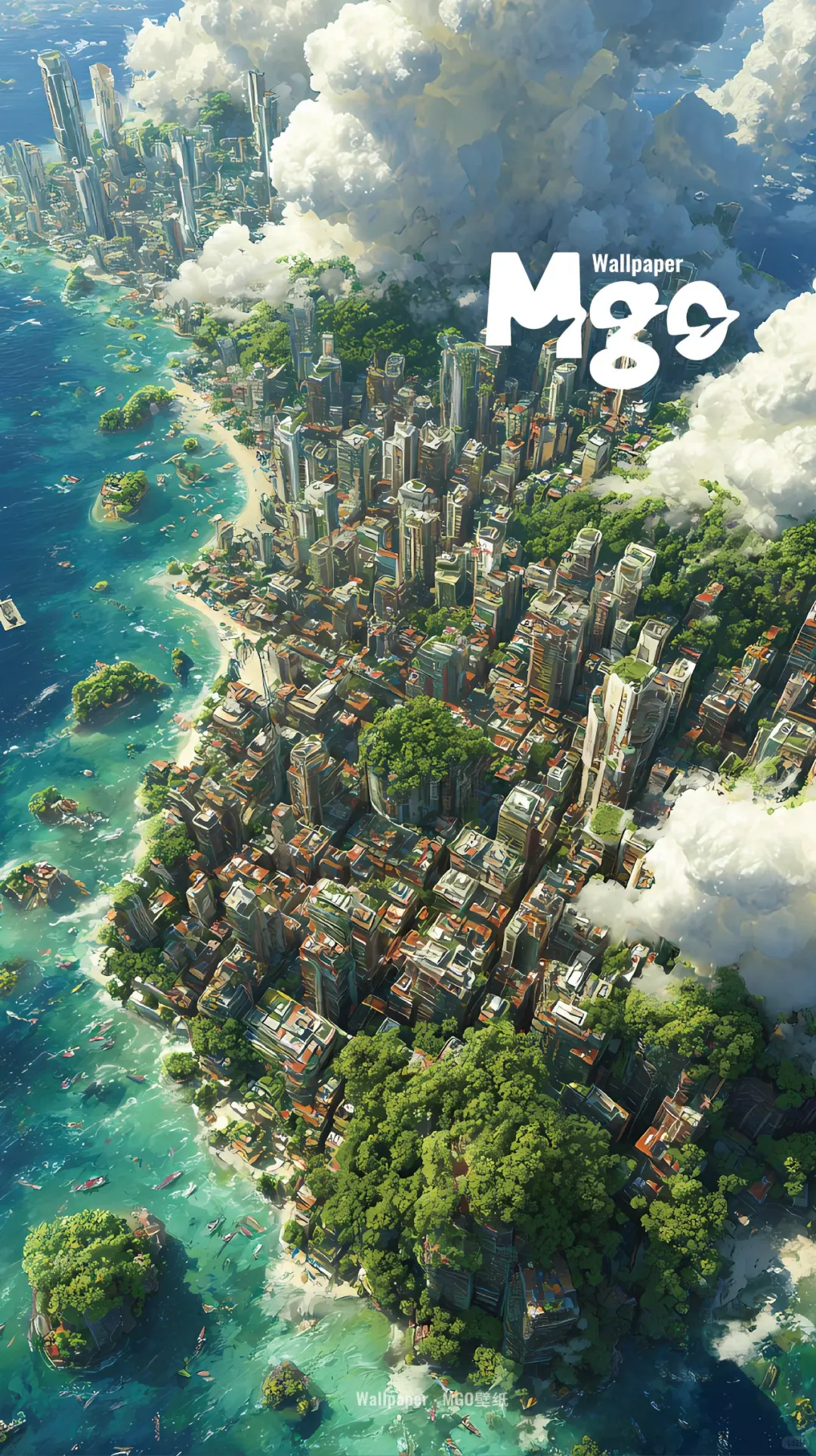 手机壁纸｜云端未来城邦